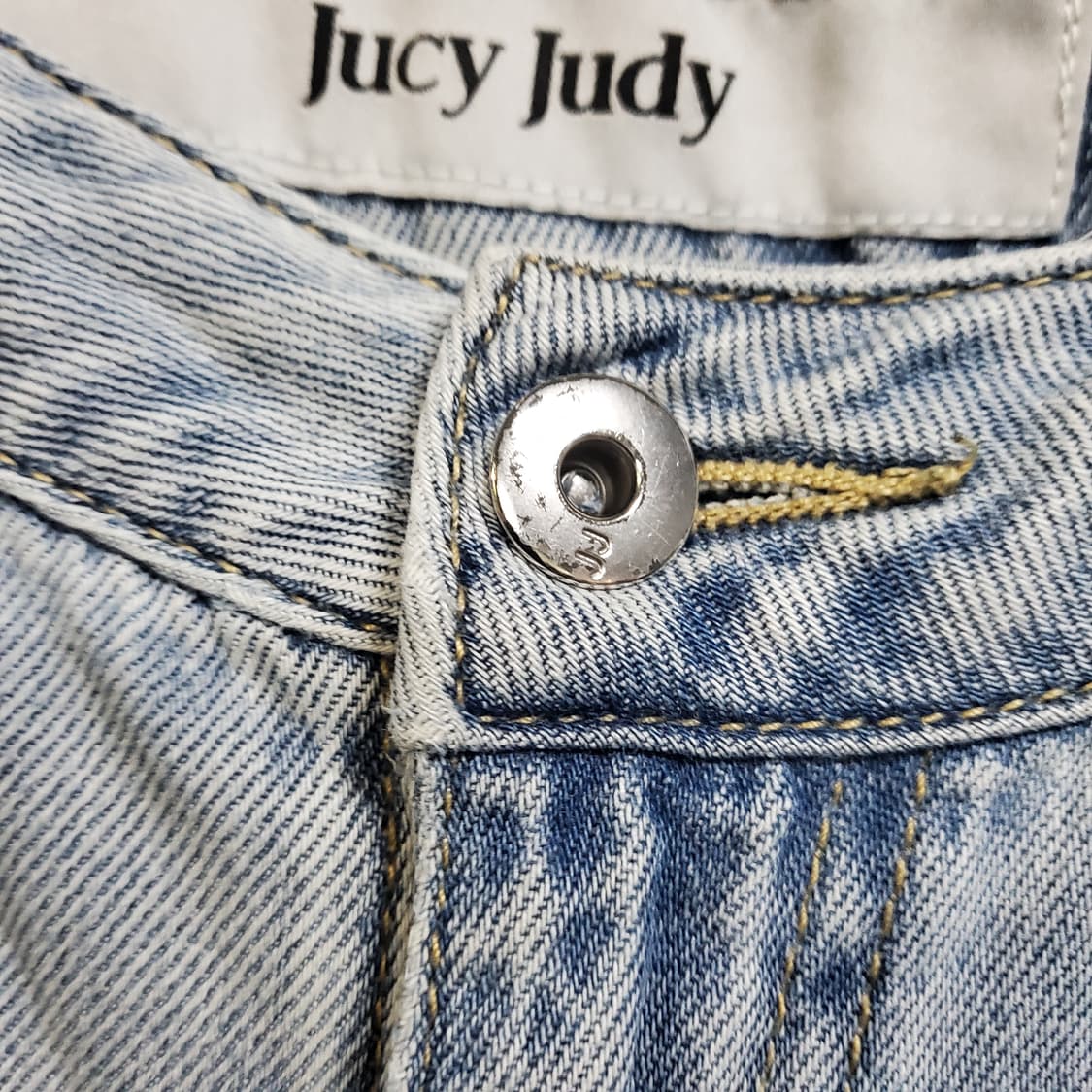 쥬시쥬디 연청 데님 와이드 팬츠 상품이미지4