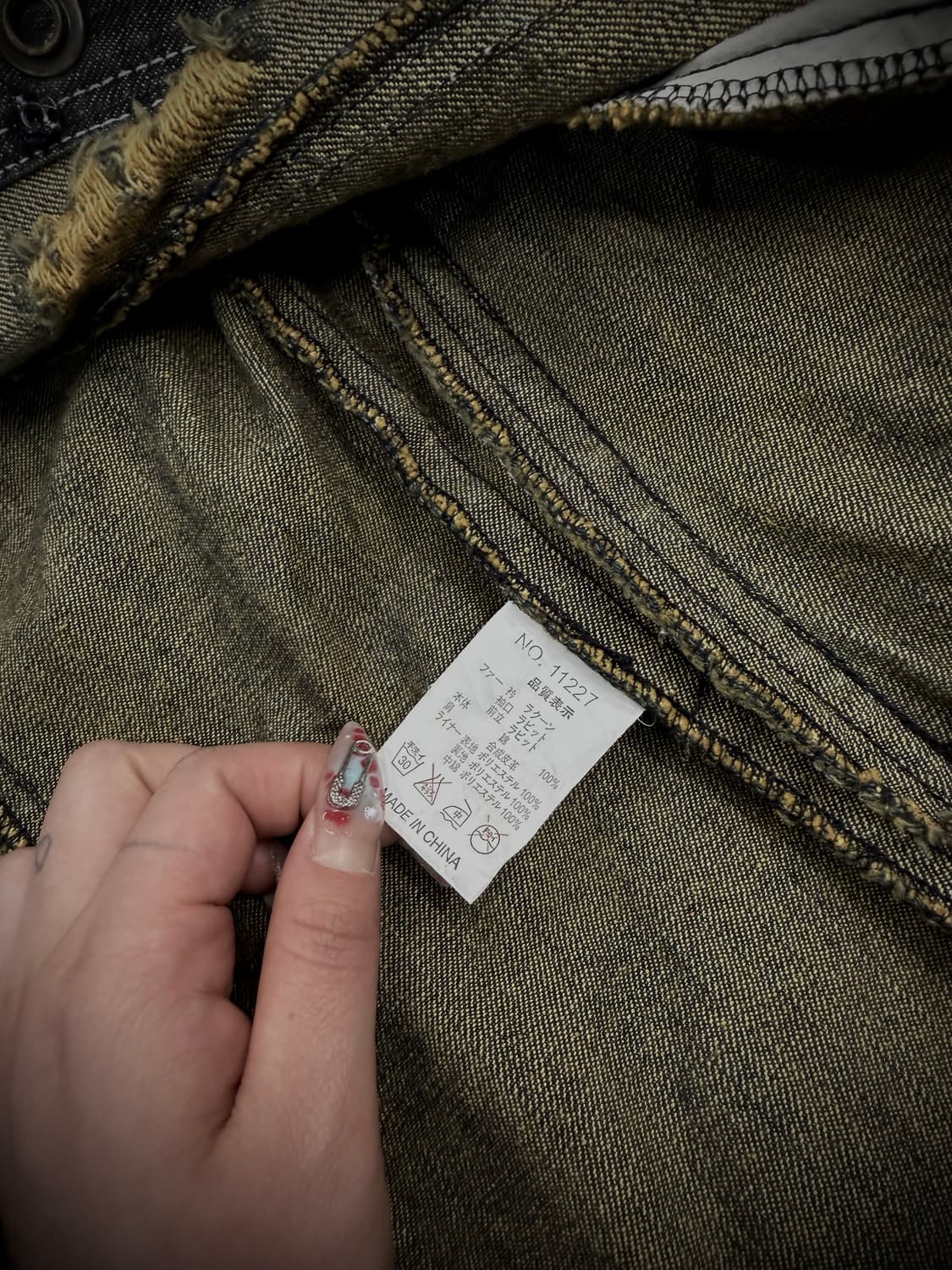 중청 그런지 디스트로이드 데님 자켓 상품이미지10