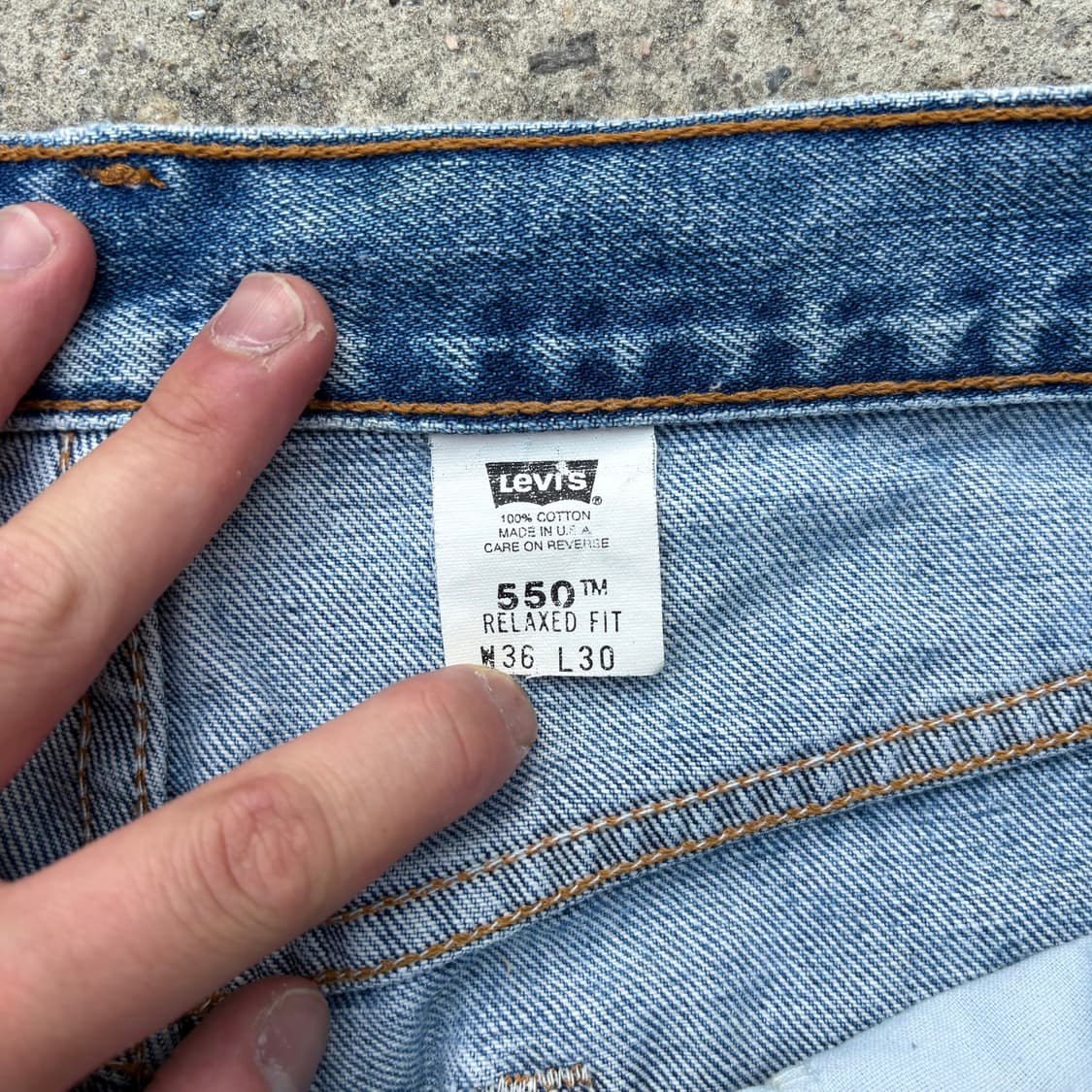 (36) 90s 리바이스 550 연청 데님 팬츠 상품이미지5