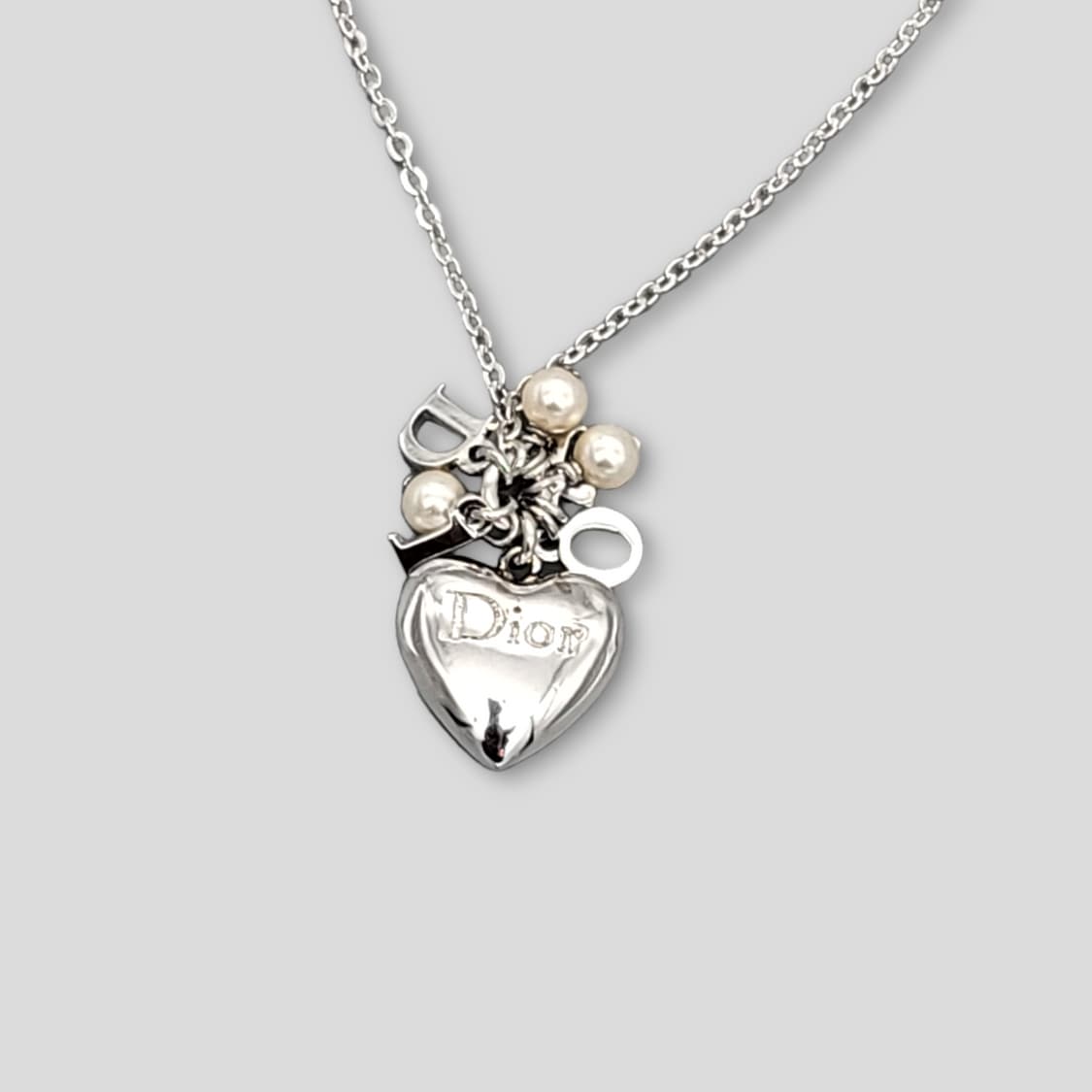 디올 로고하트 진주 참 목걸이 상품이미지4
