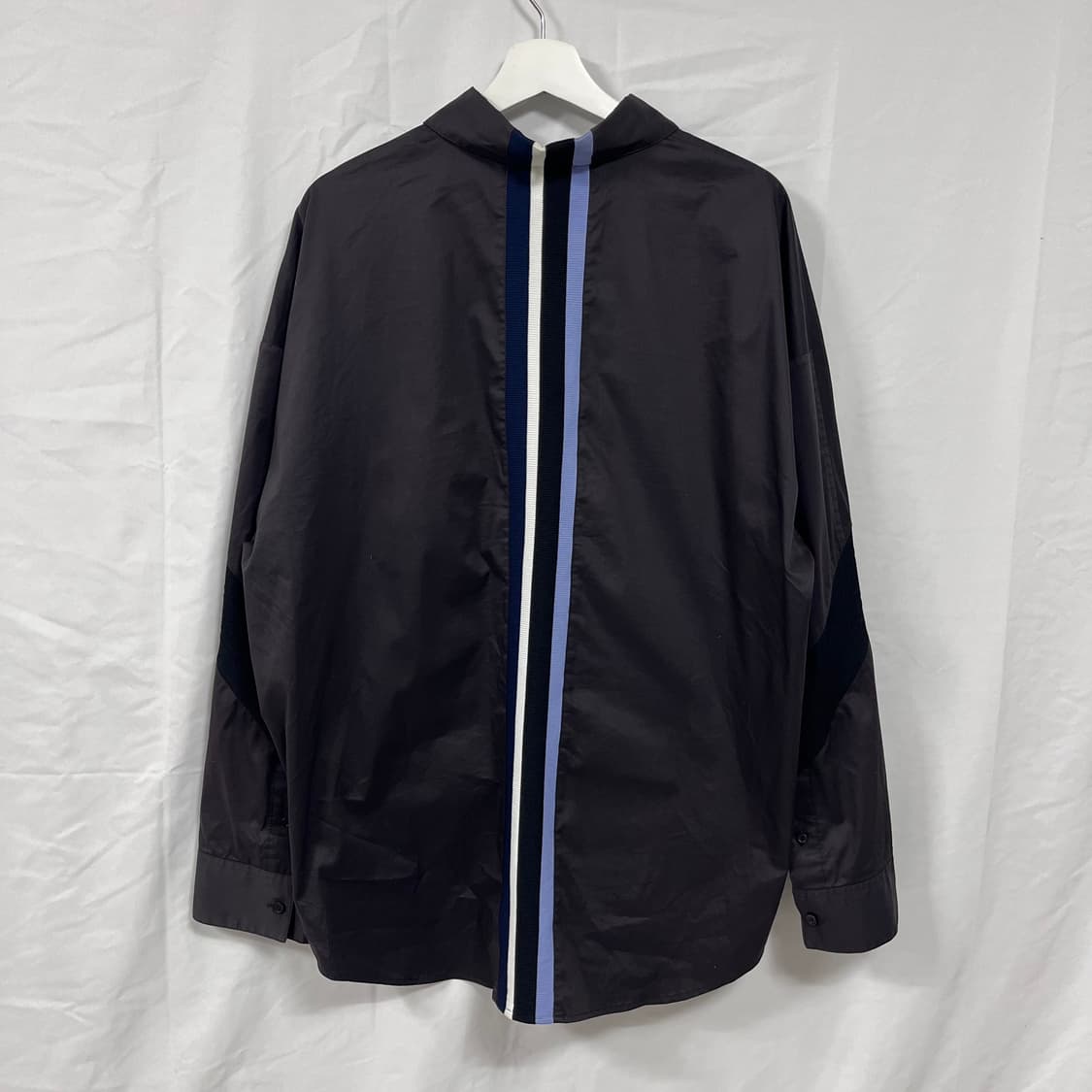 시스템옴므 딥 차콜 그레이 배색 셔츠 상품이미지2