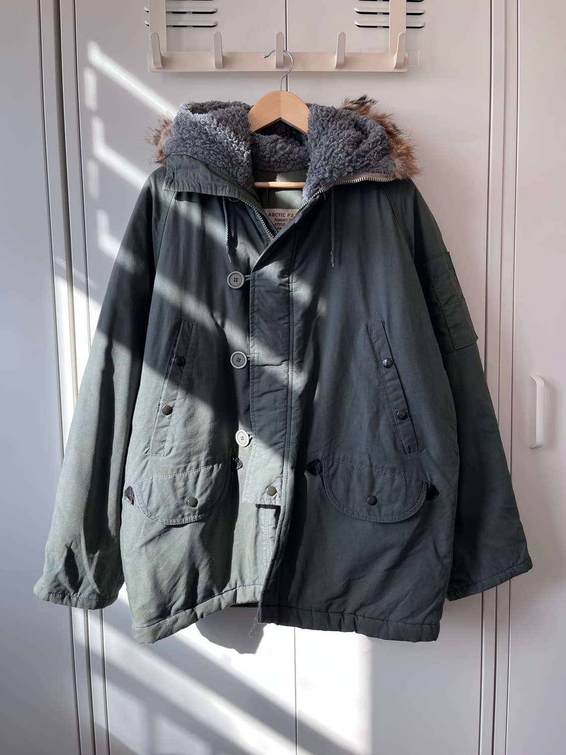 NB3 밀리터리 카키 야상 누빔 패딩 점퍼 상품이미지2