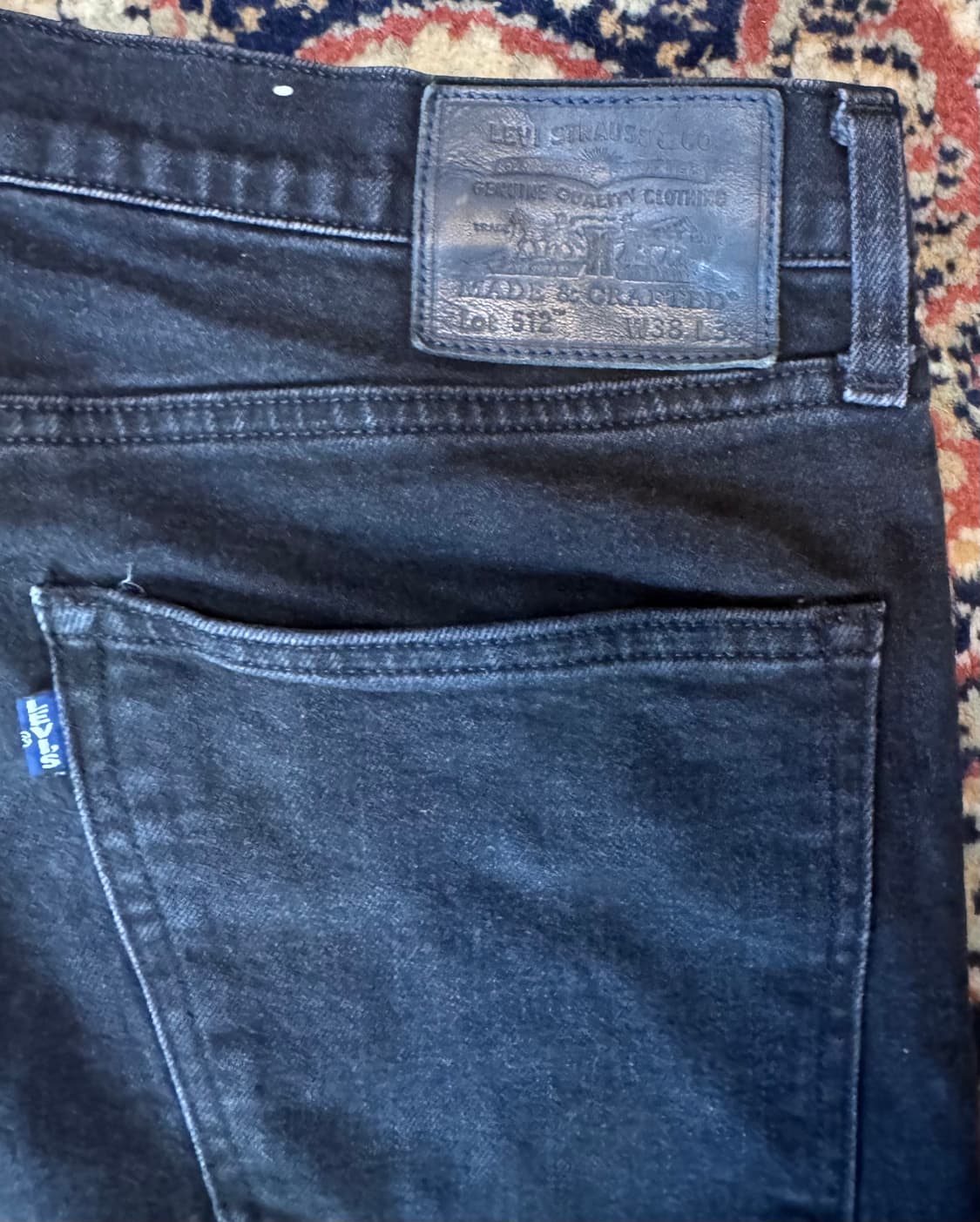 빈티지 리바이스 510 블랙 진 데님 38 (668) 상품이미지3