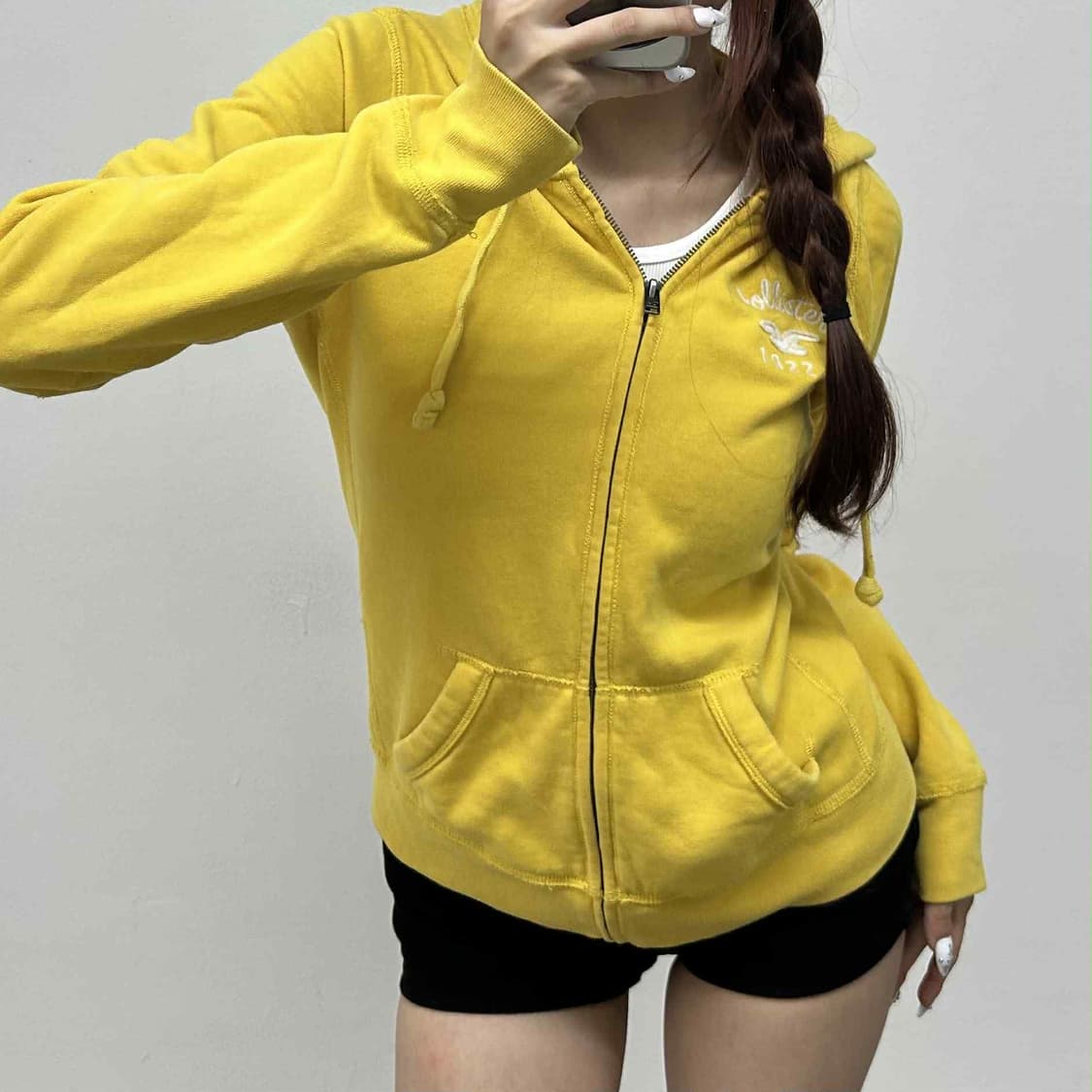 홀리스터 y2k 여리핏 걸즈 후드집업 희귀져지(M) 상품이미지2