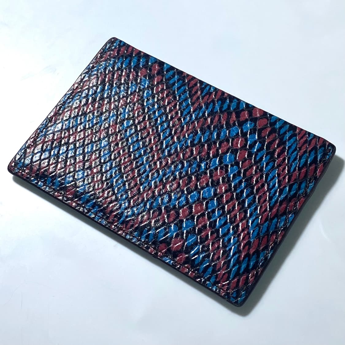 [정품] 미셸앙리 성수 스네이크 도트 파이톤 소가죽 카드지갑 상품이미지4