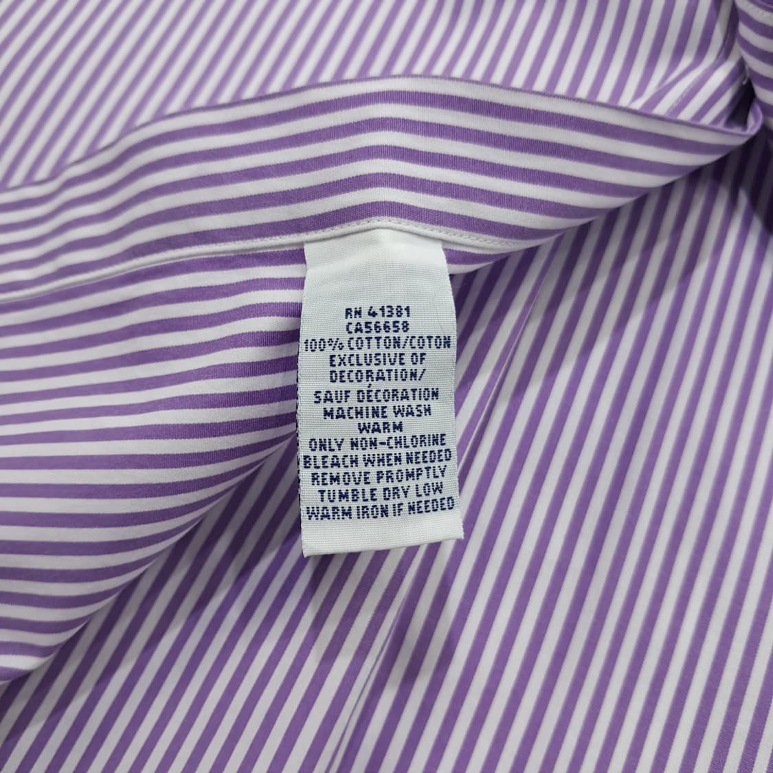 CN823 3XLT 폴로 랄프로렌 퍼플 스트라이프 긴팔 셔츠 남방 상품이미지7