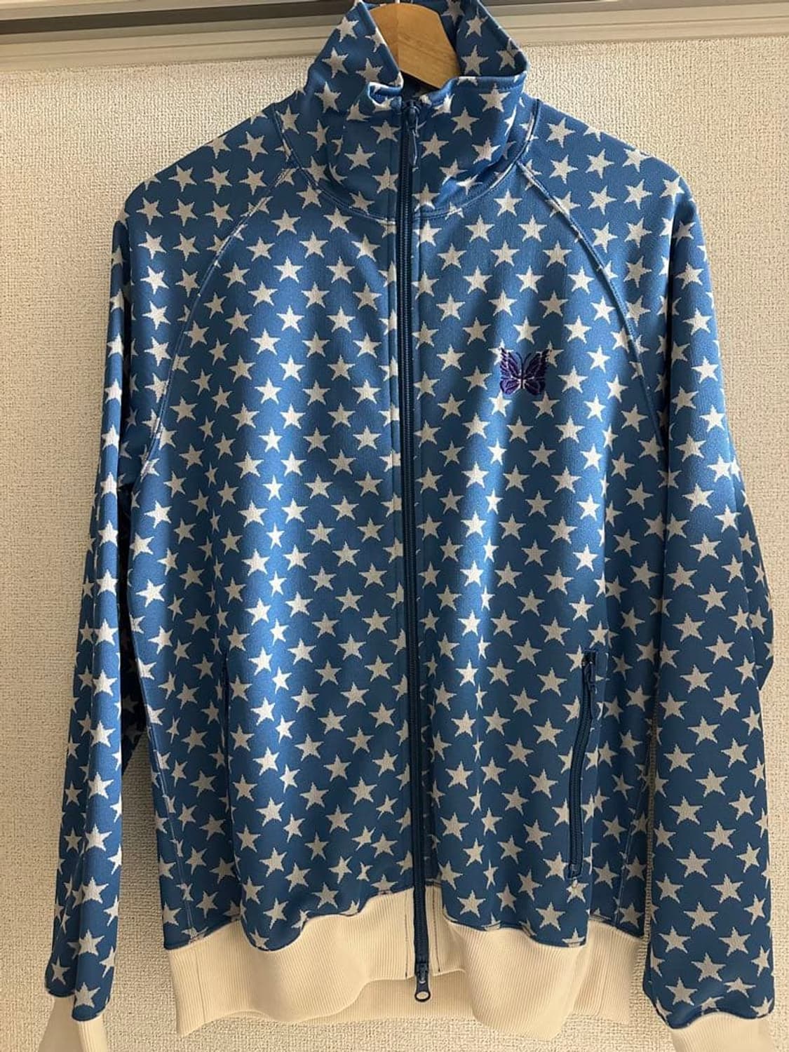 니들스 트랙 자켓 폴리 자카드 스타 블루 상품이미지1