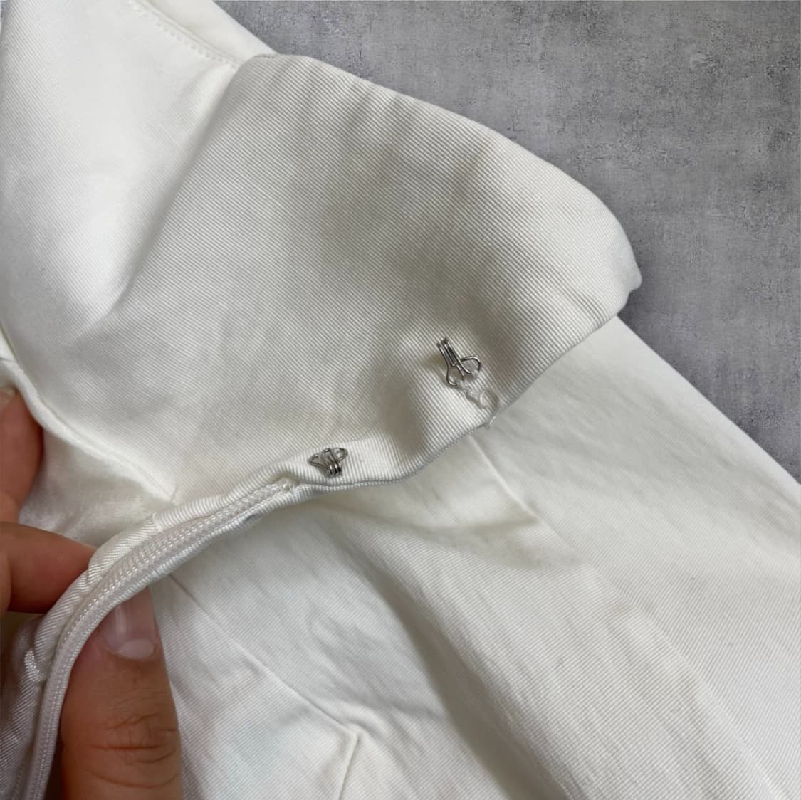 입생로랑 SS2000 비대칭 코튼 미디 스커트 FR38 상품이미지9