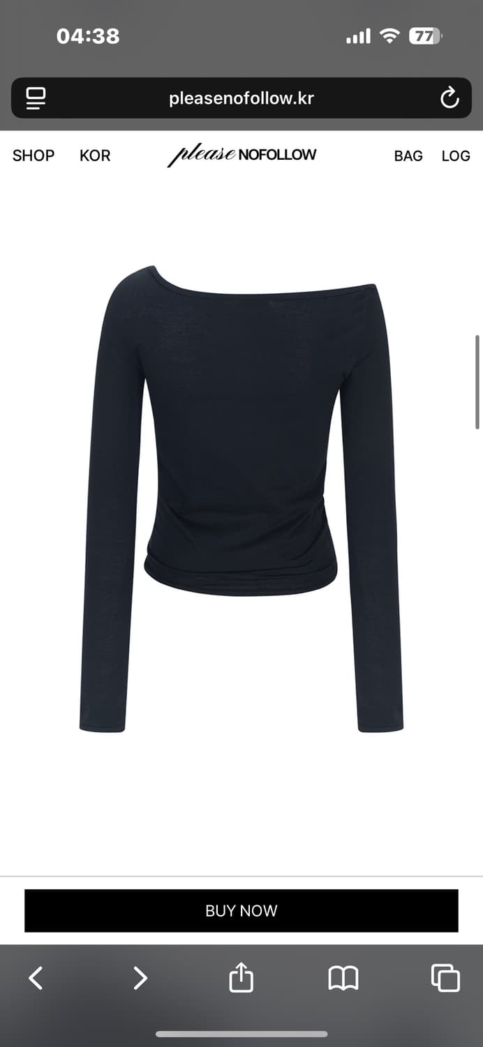 플리즈노팔로우 Dulce Unbal Button Long Sleeve T 상품이미지2