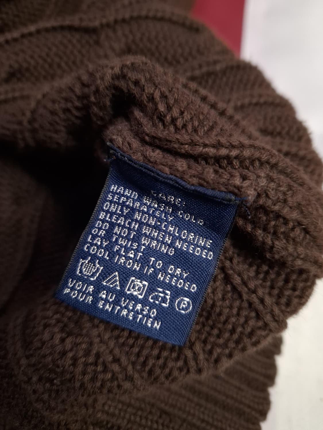 오리지날 랄프로렌폴로 스포츠 우먼 코튼 브이넥 케이블 니트 상품이미지6