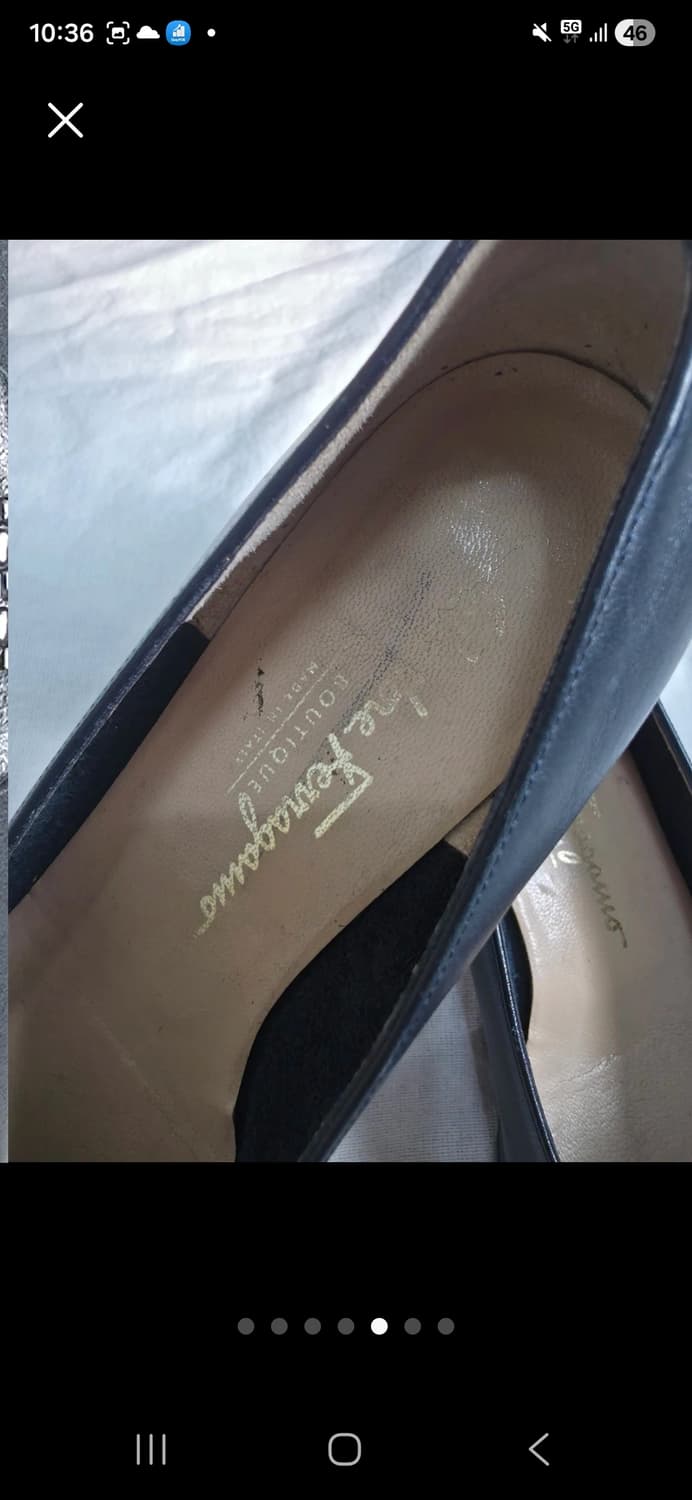 Ferragamo 페라가모 블랙 로퍼 B37 가죽235 상품이미지5