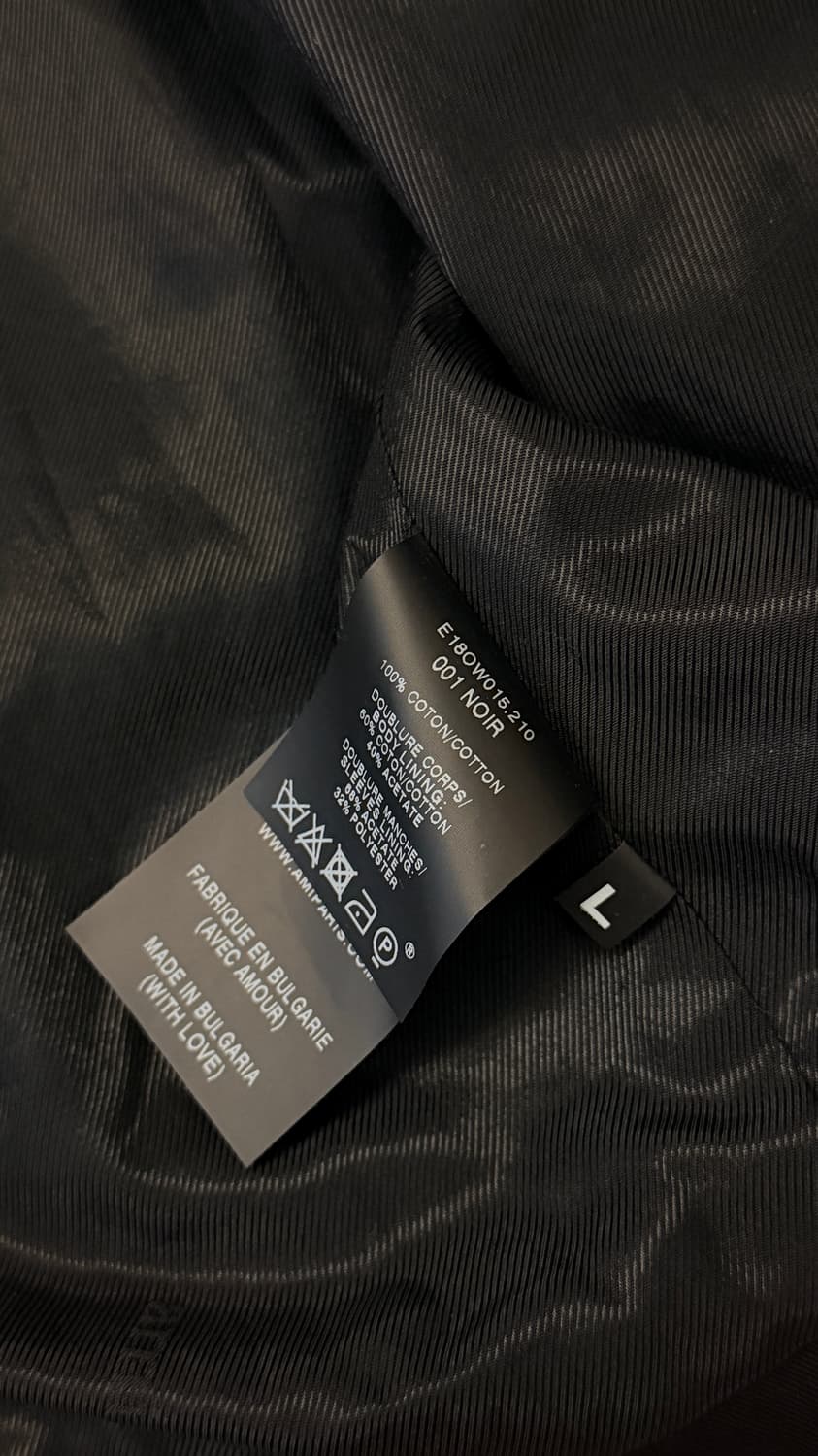 [새상품] AMI 아미 자수 하트로고 스냅버튼 자켓 블랙 - 정가 35만 상품이미지7