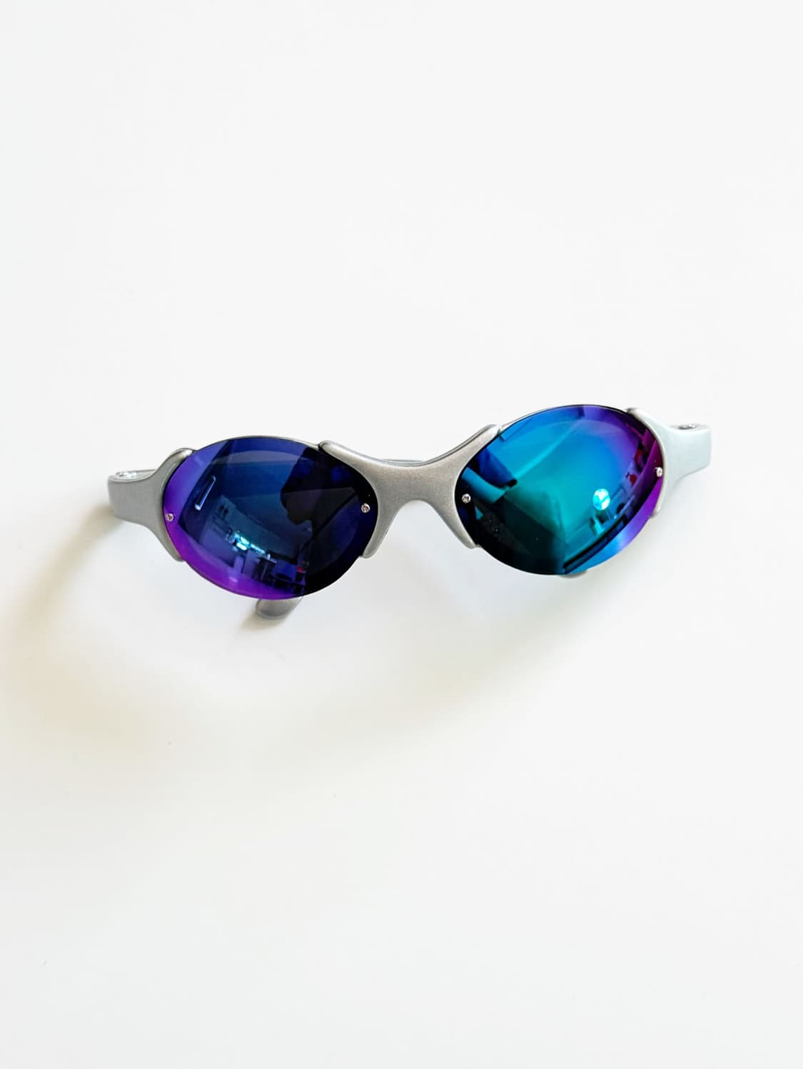 90s OXYGEN 실버 랩 어라운드 빈티지 선글라스 상품이미지2