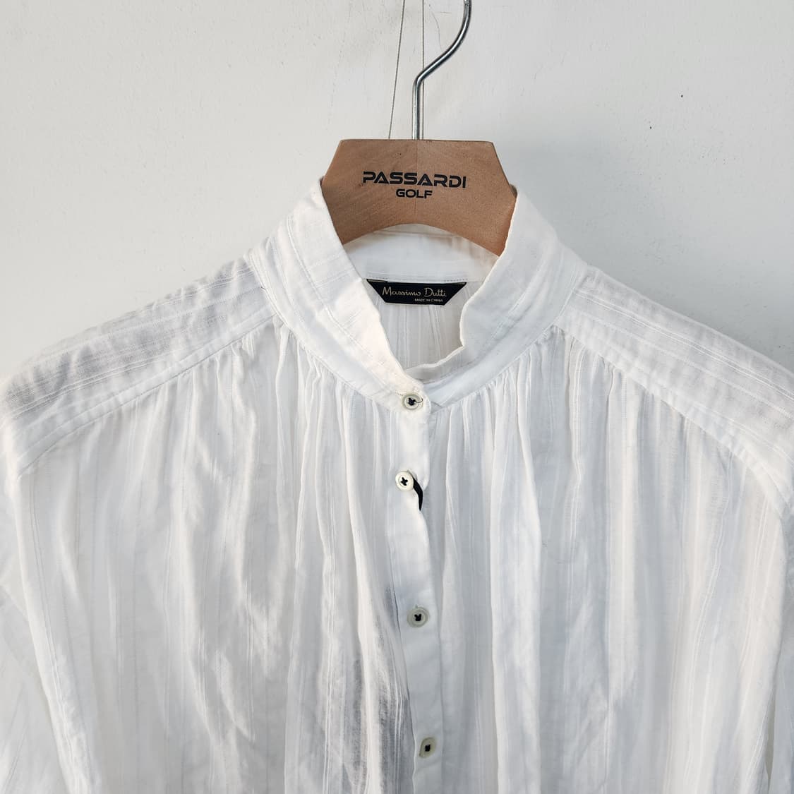 마시모두띠 화이트 헨리넥 셔츠 상품이미지2