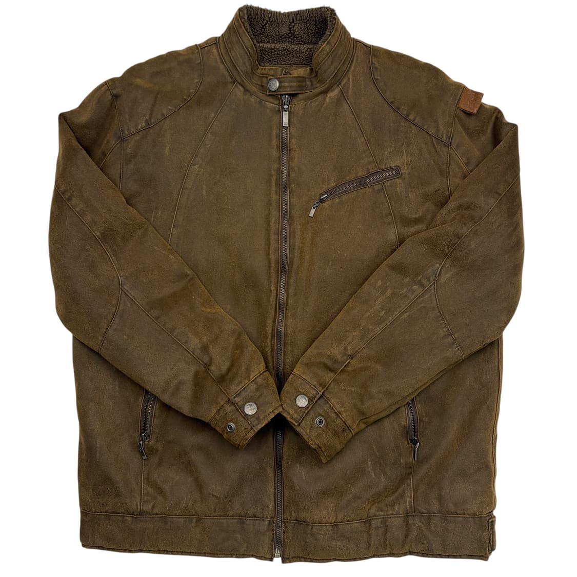 Basic House 빈티지 스웨이드 하이넥 자켓 XL 상품이미지1