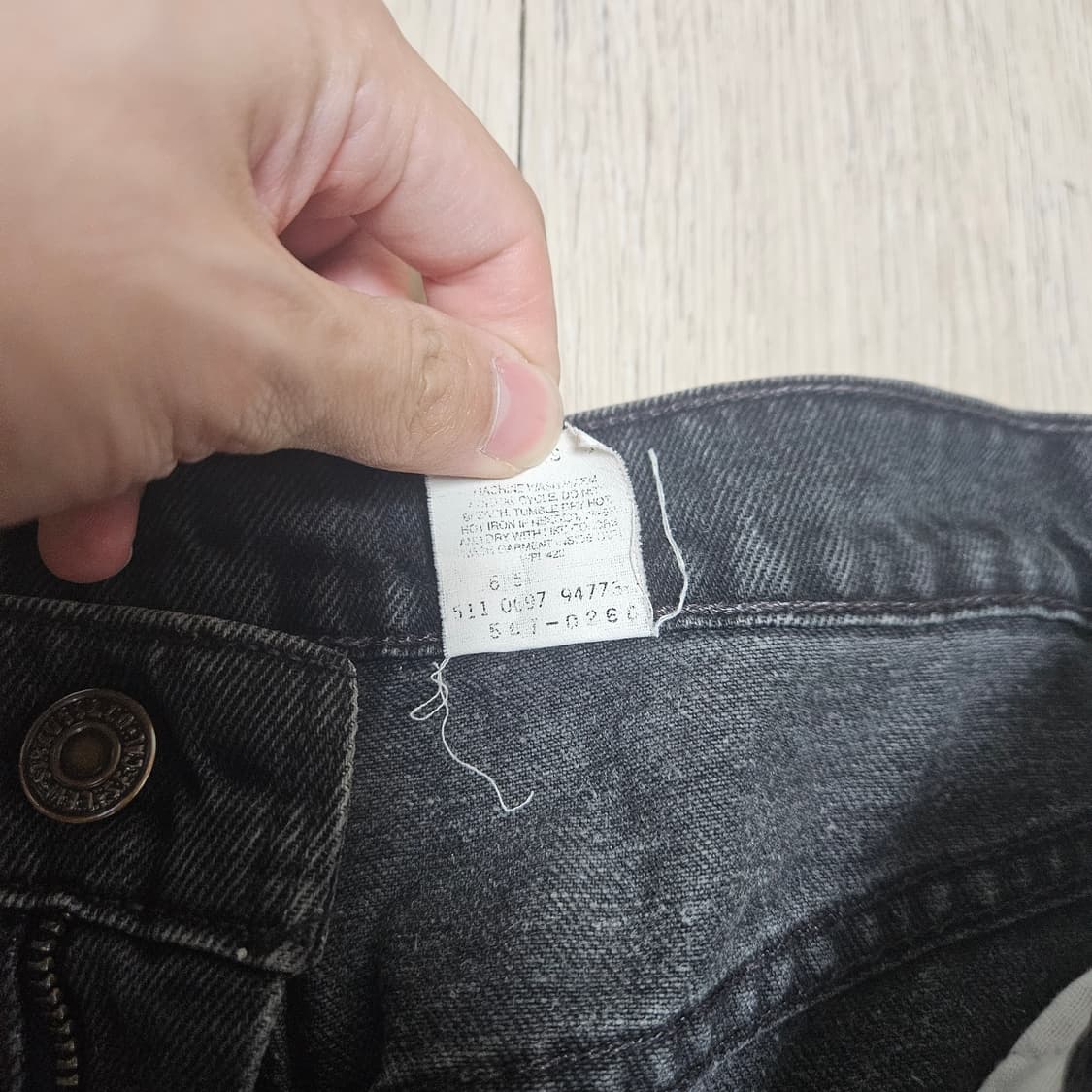 90s 리바이스 567 흑청 레드탭 상품이미지4