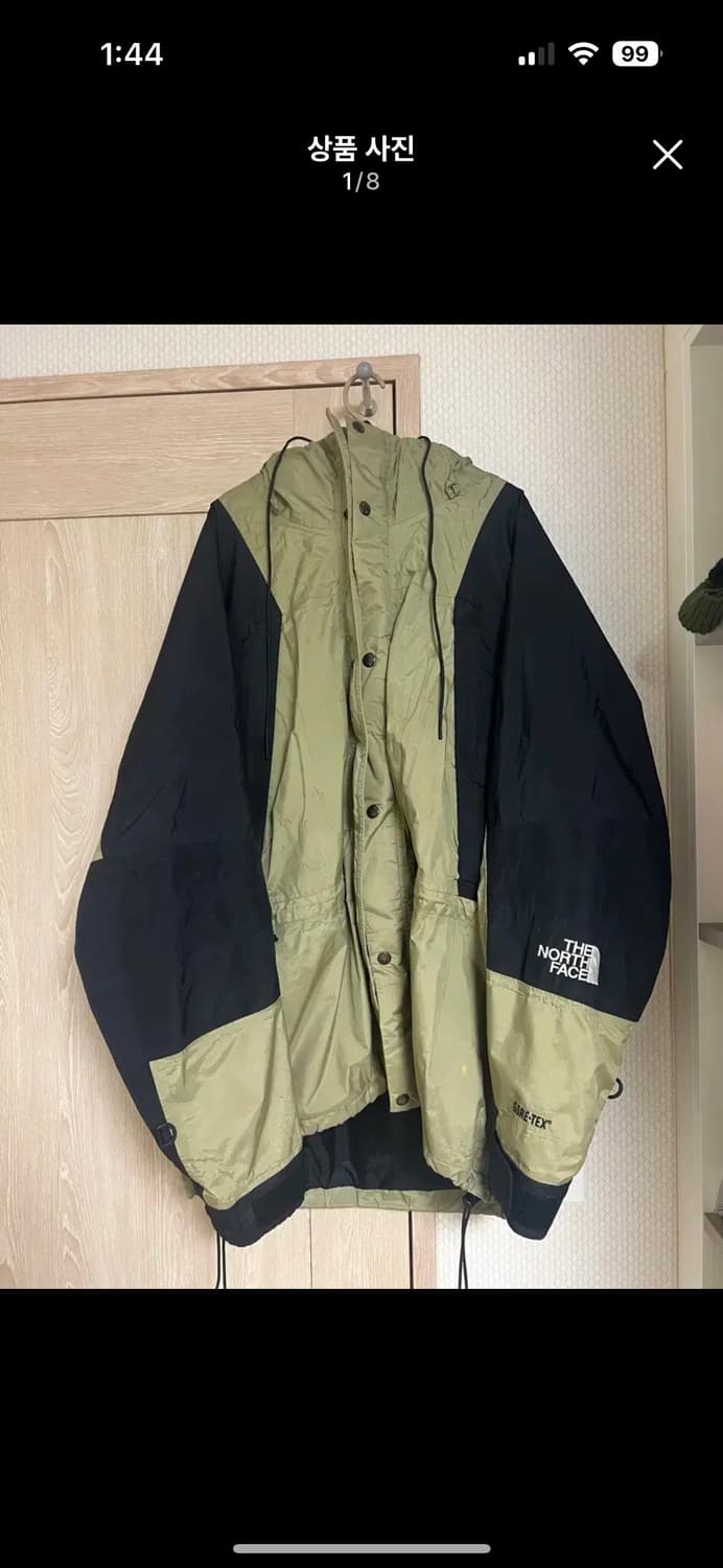 90s 빈티지 노스페이스 고어텍스 카키 바람막이 자켓 슈노원판 나이키 상품이미지1