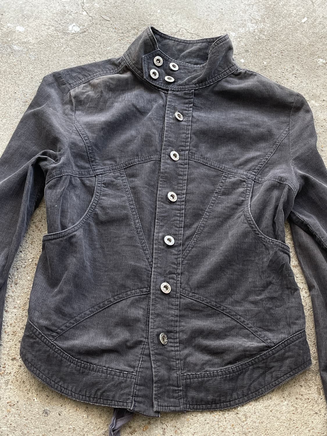 (Unknown)highneck button corduroy jacket 상품이미지2