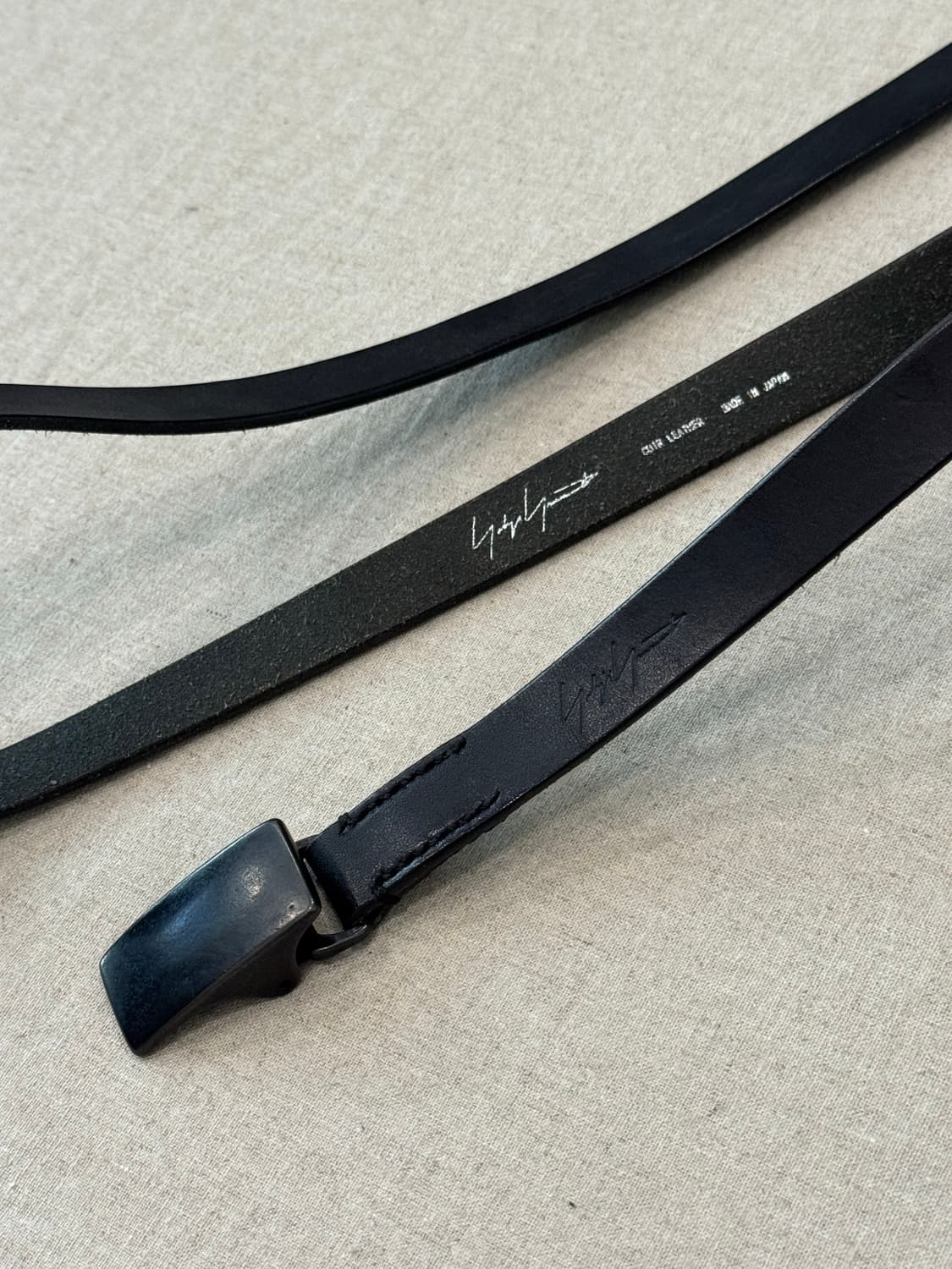 요지야마모토 뿌르옴므 23aw 밀리터리 세이프 레더 벨트 상품이미지5