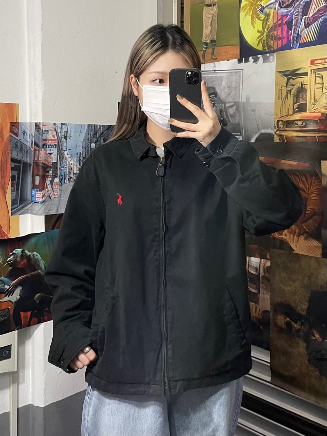 폴로 랄프로렌 신형 블랙 블루종 L  상품이미지3