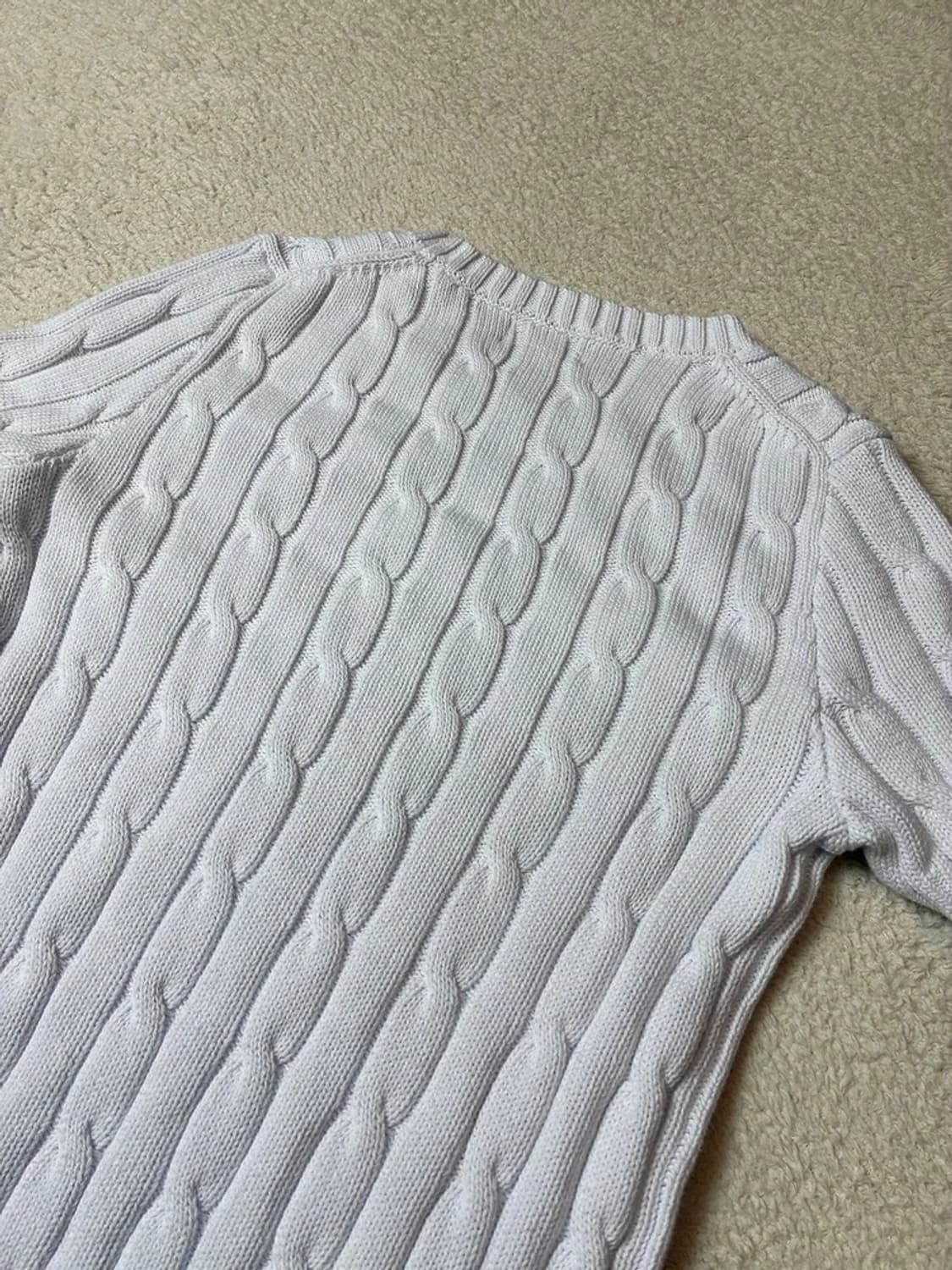 폴로 랄프로렌 코튼 우먼 꽈배기 반팔 니트 PN7163 상품이미지5