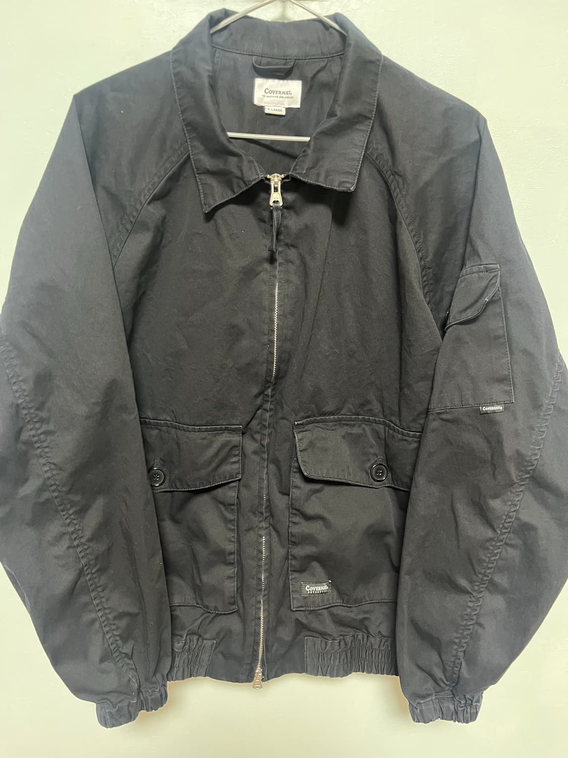 커버낫 블랙 포켓 봄버자켓 상품이미지1