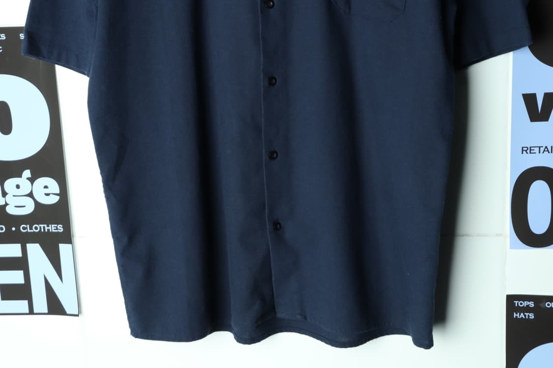 (XL-2XL) 브랜드빈티지 반팔 카라 티셔츠 네이비 미니멀-H31825 상품이미지4