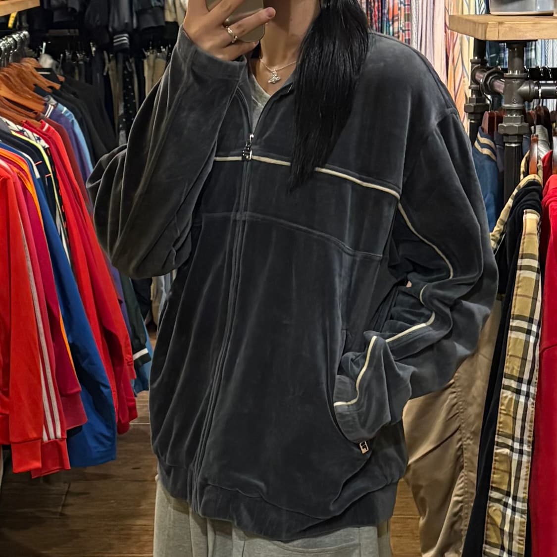 [HI] 휠라 벨벳져지 그레이 상품이미지4