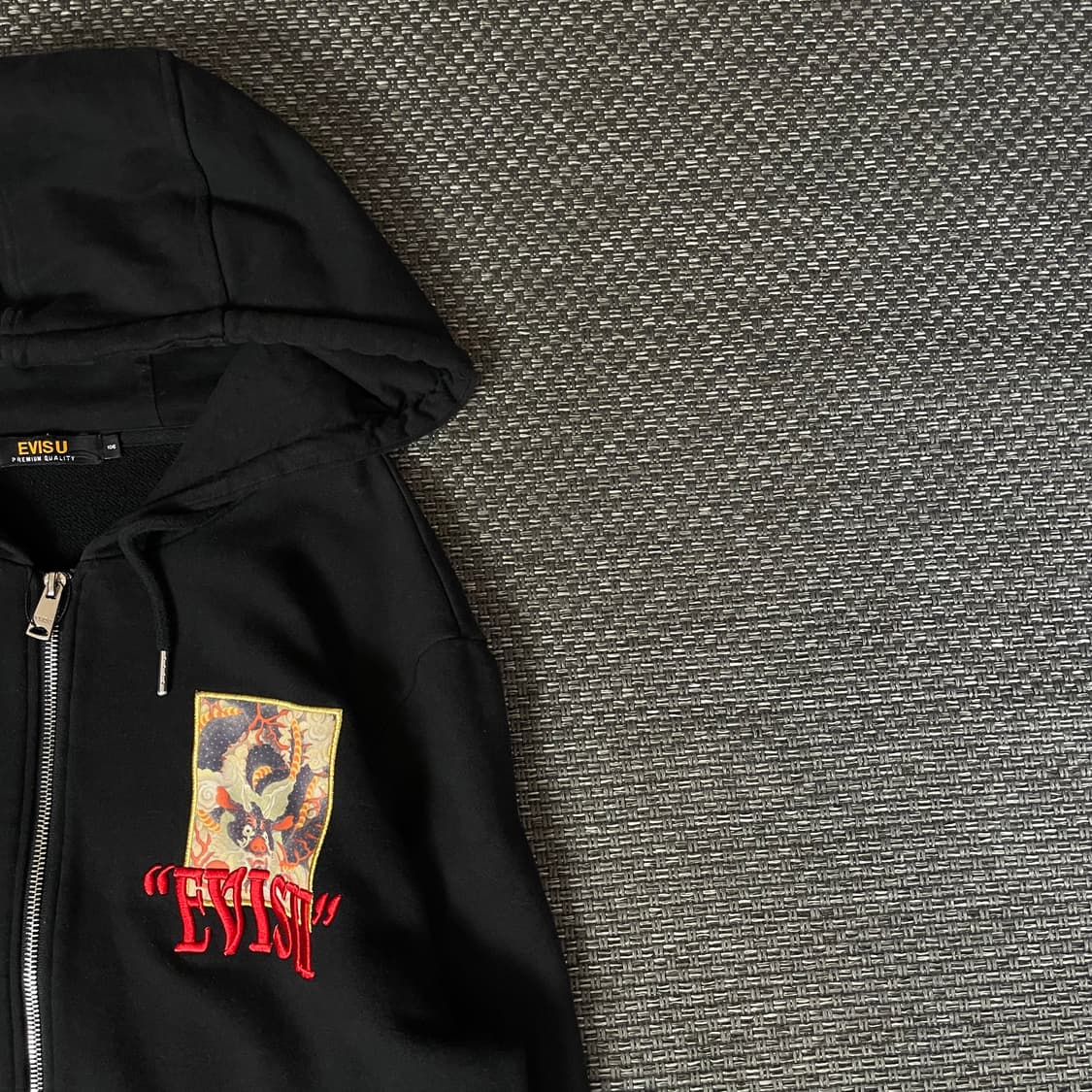 에비수 드래곤 프린팅 후드 집업 105 상품이미지3