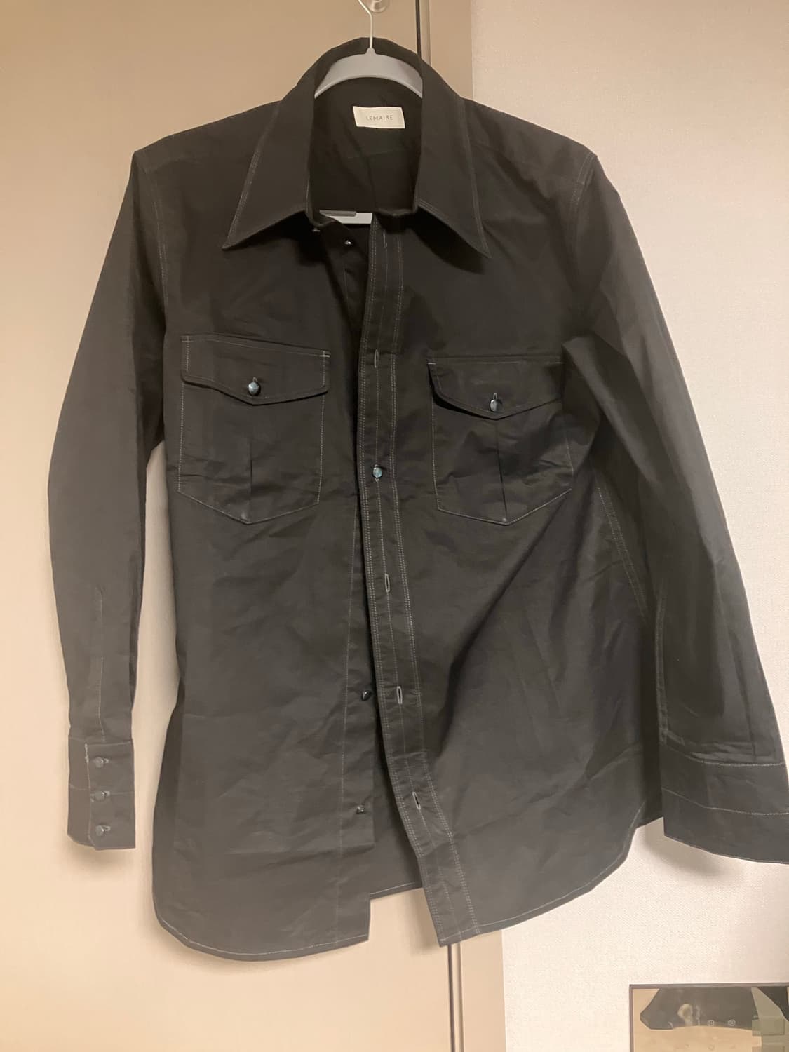 LEMAIRE 르메르 릴렉스 웨스턴 코튼 셔츠 상품이미지4