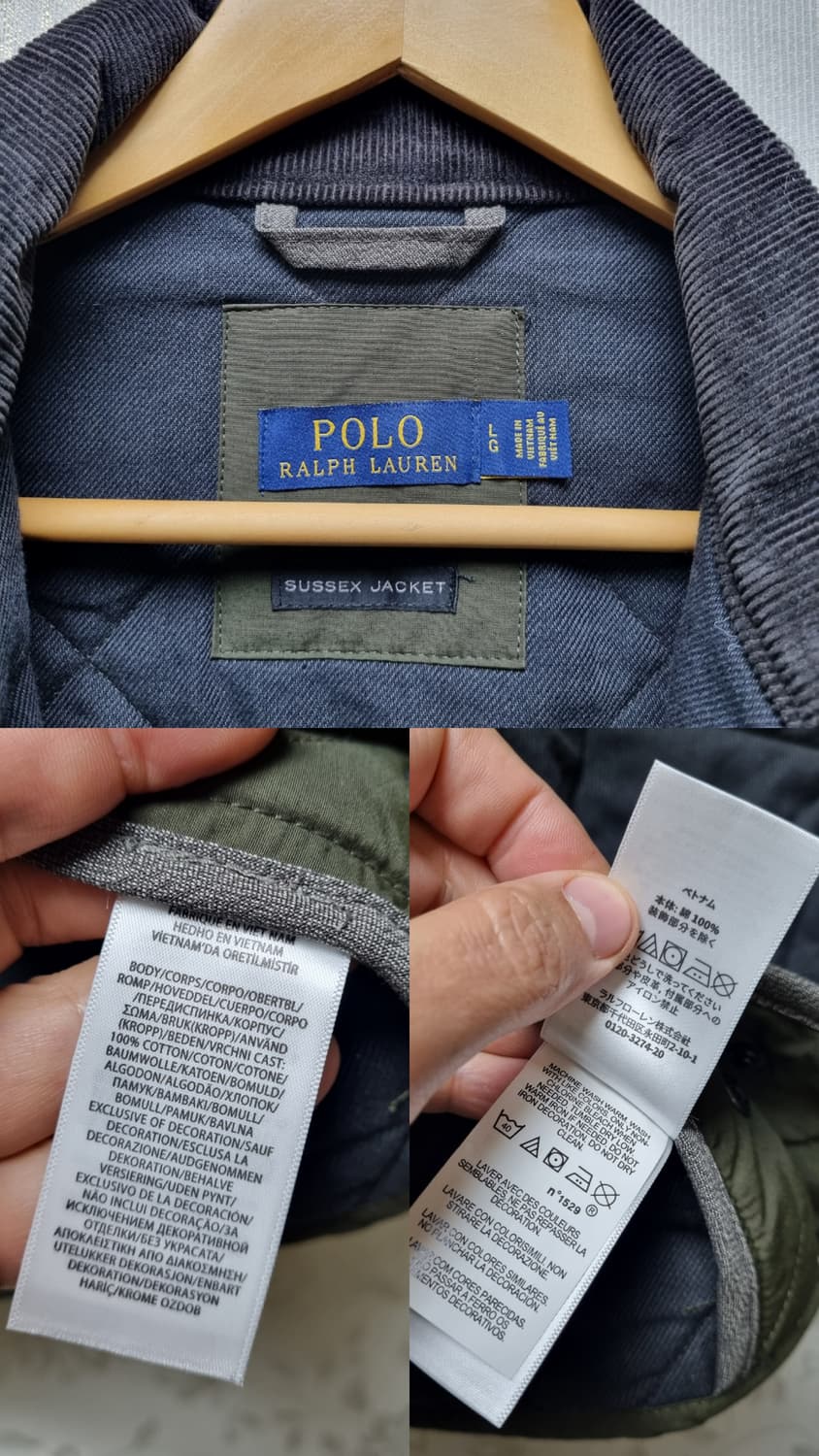[L/100] 폴로 sussex 퀼팅 자켓 카키 상품이미지9