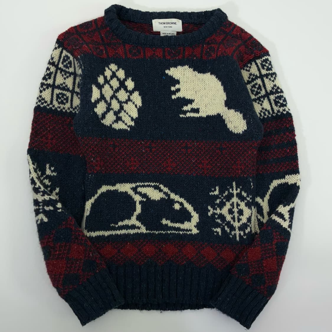 Thom browne  톰브라운 페어아일 애니멀 울 스웨터 상품이미지1