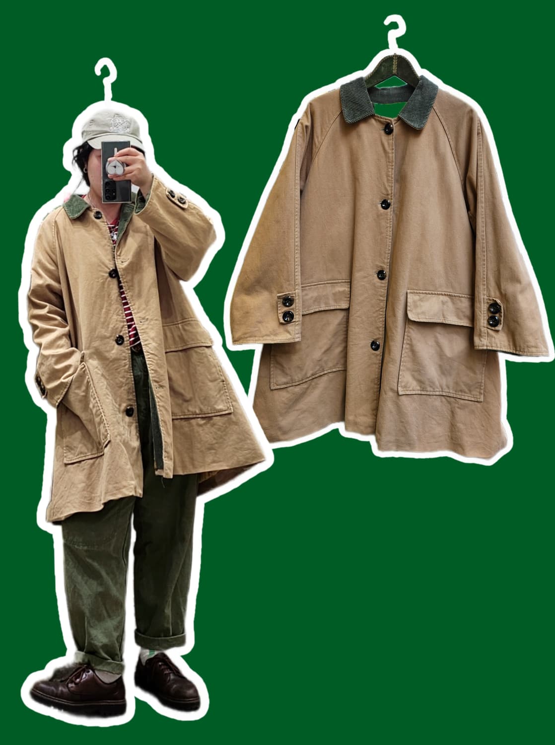 베이지 코듀로이 누빔 워크자켓 상품이미지1