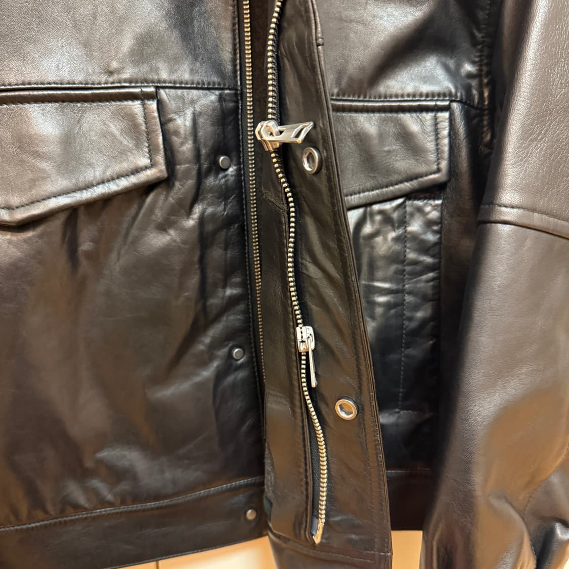 레더 블루종 자켓 상품이미지8