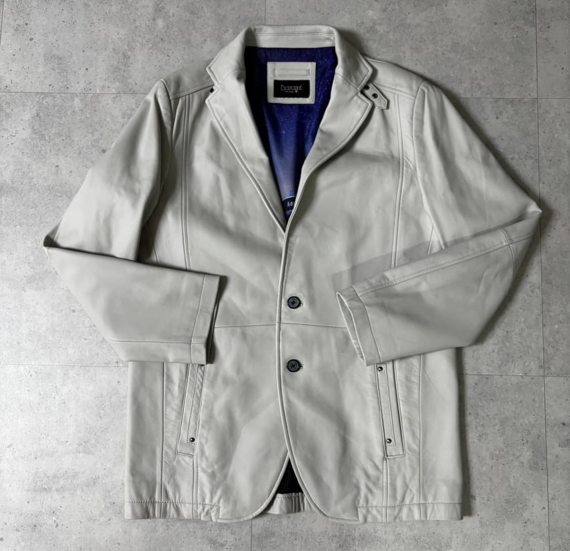 Barassi 화이트 양가죽 자켓 M 상품이미지3