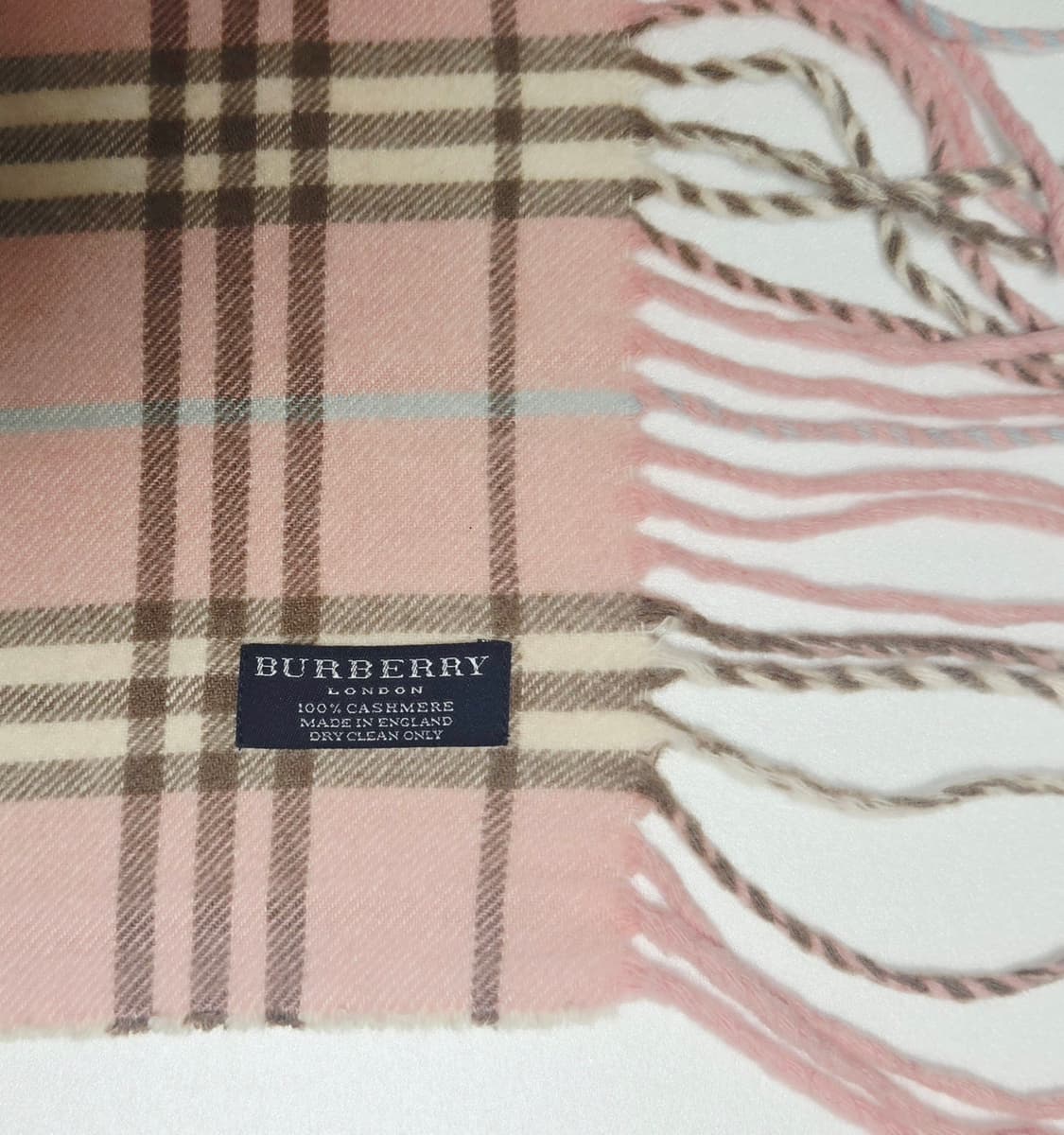 버버리 핑크 희귀템 캐시미어100 머플러 목도리 숄 상품이미지8