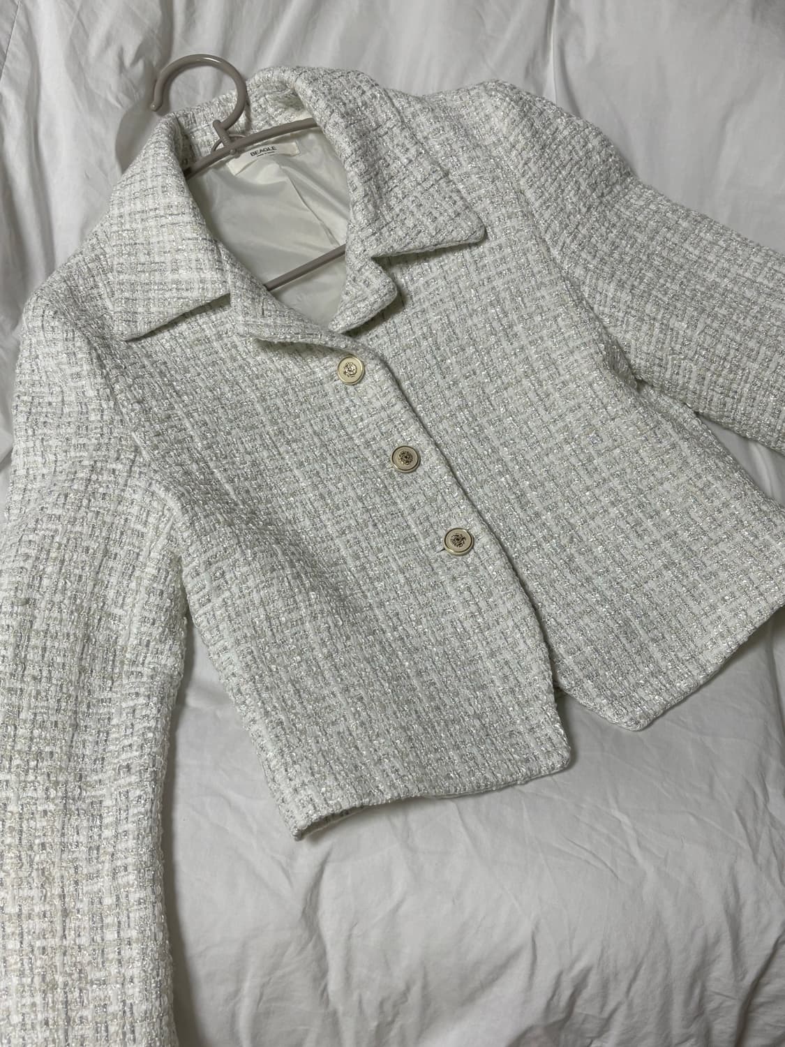 프롬비기닝 트위드 자켓 아이보리 상품이미지1