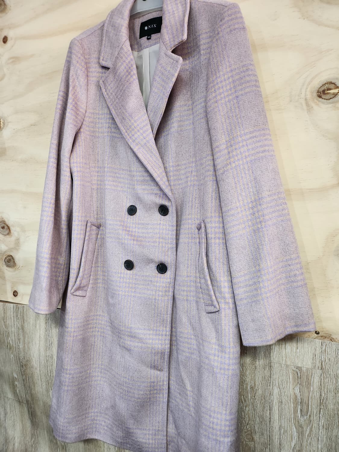 70) 닉스 NIX 체크 더블 롱코트 상품이미지3