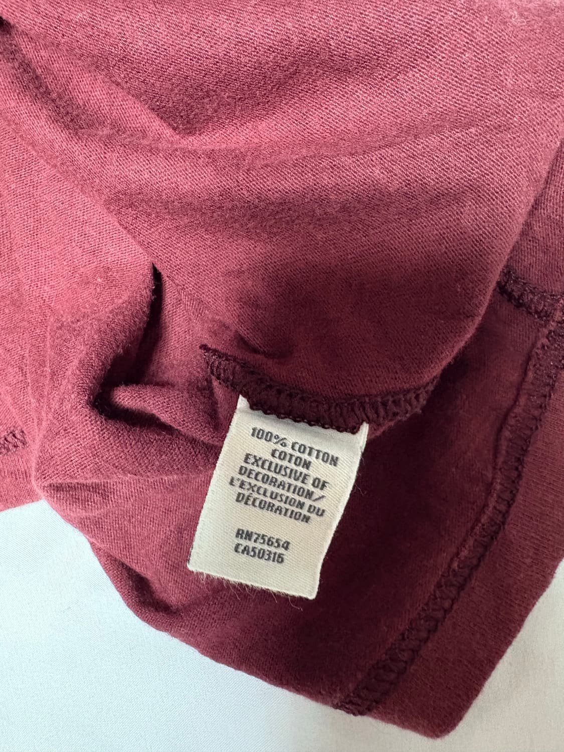 아베크롬비 버건디 반팔 상품이미지4