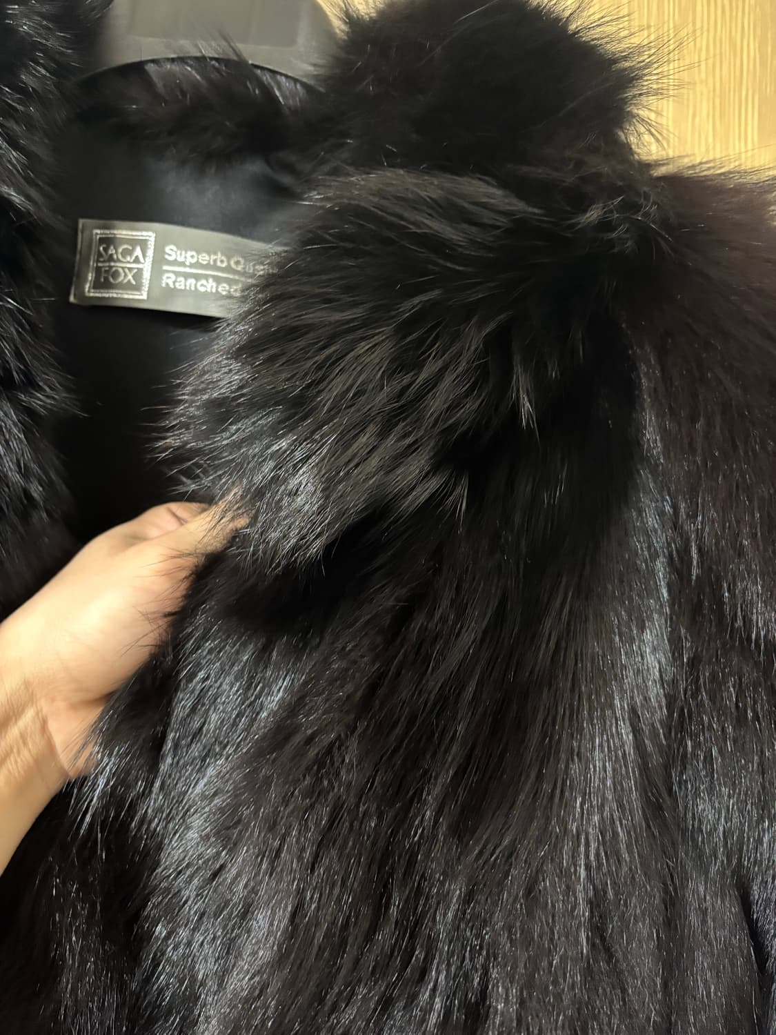 사가폭스 블랙 폭스퍼 자켓 상품이미지4