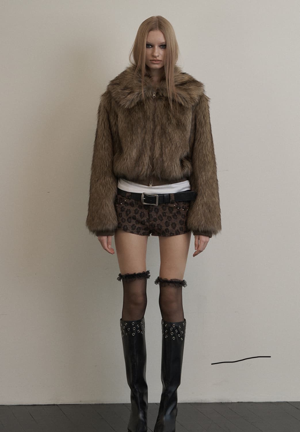 셋업이엑스이 Fur short jacket(퍼자켓) 상품이미지1