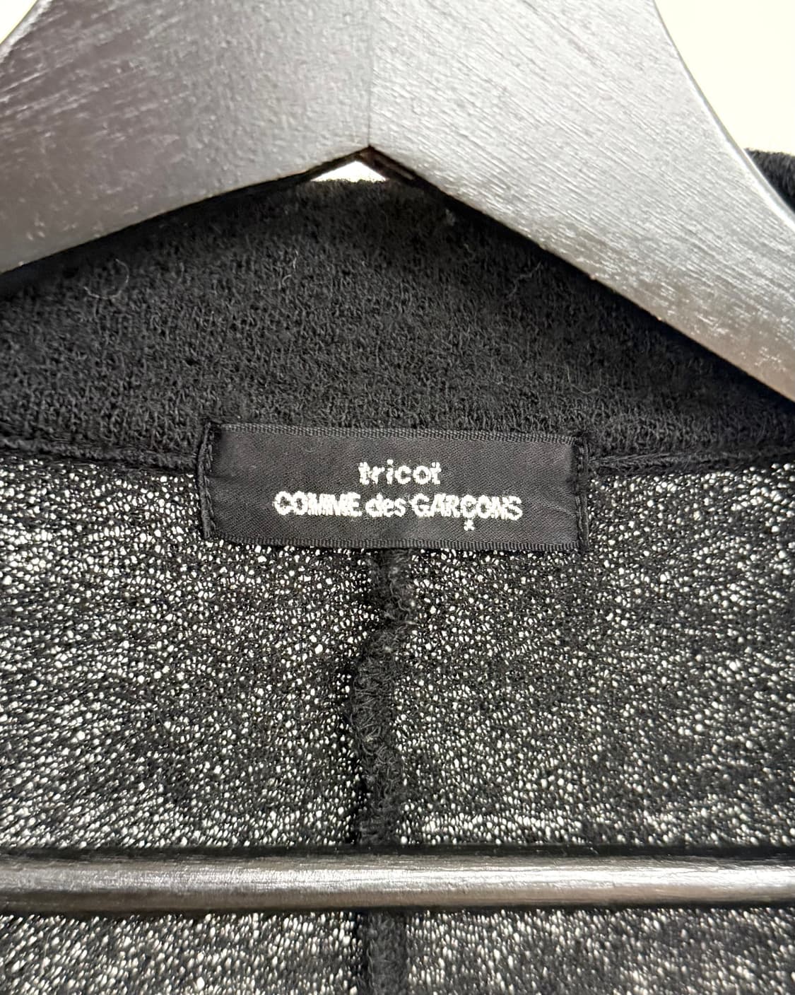 꼼데가르송 트리콧 블랙 스팽글 포켓 오픈 가디건 상품이미지7
