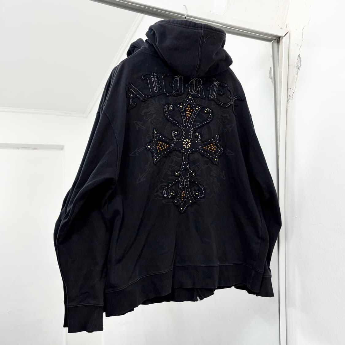 아비렉스 크롬 패치워크 후드 집업 상품이미지1