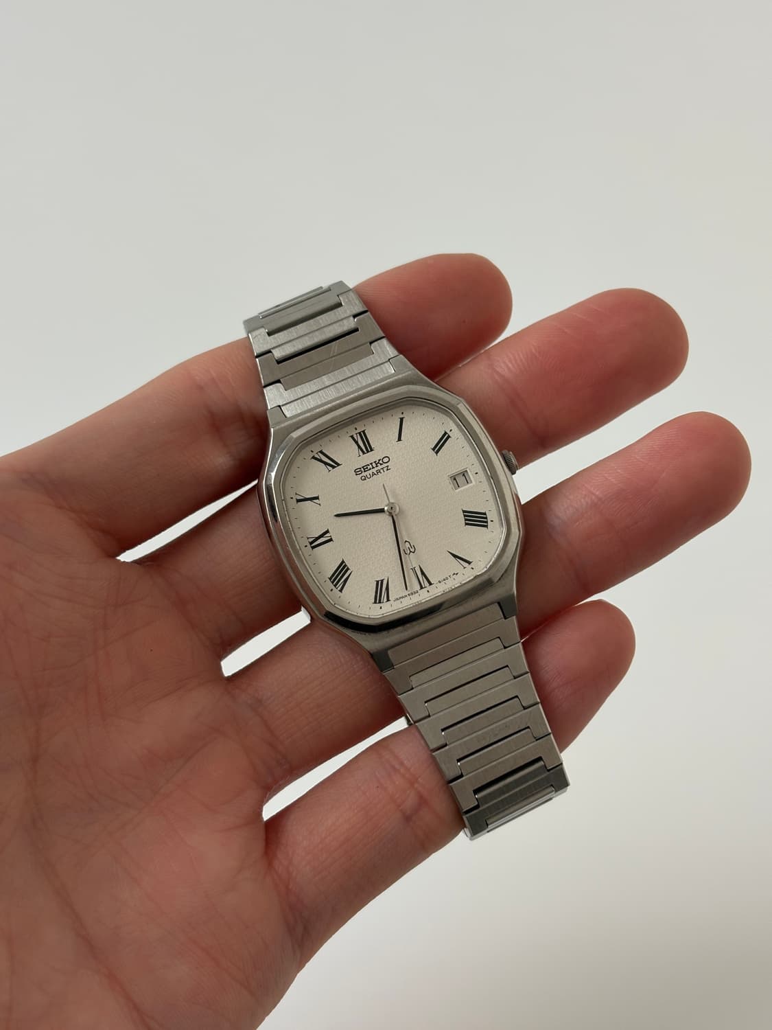 1980s Roman Index Silver Square Quartz 상품이미지2