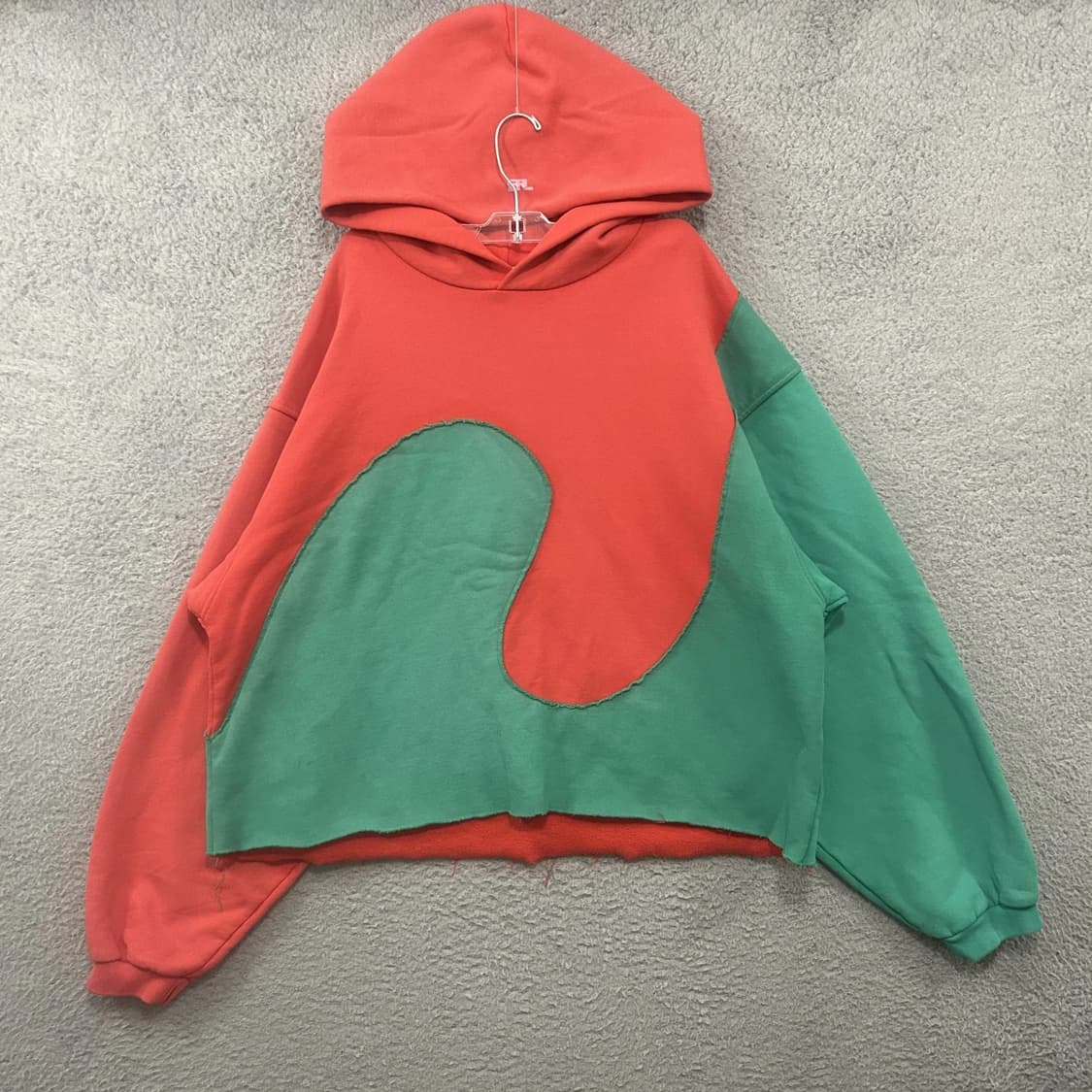 ERL 이알엘 스월 플리스 후디 레드 그린 상품이미지1