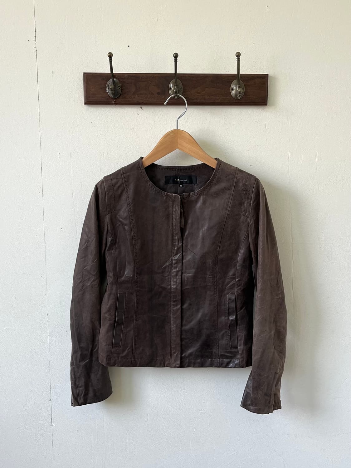 7-ID concept 초코브라운 레더자켓 상품이미지1