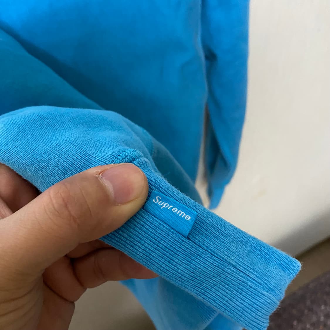 슈프림 박스 로고 맨투맨 M 블루 상품이미지3