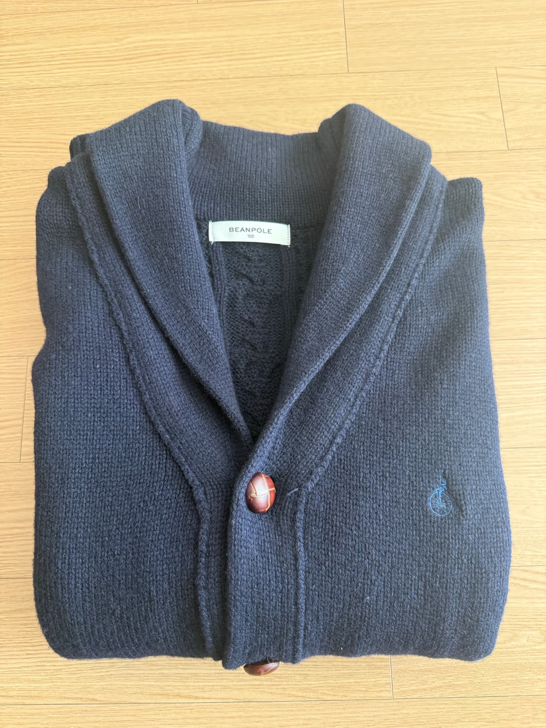 빈폴 숄카라 케이블 가디건(L 100 / 네이비) 새상품 상품이미지1