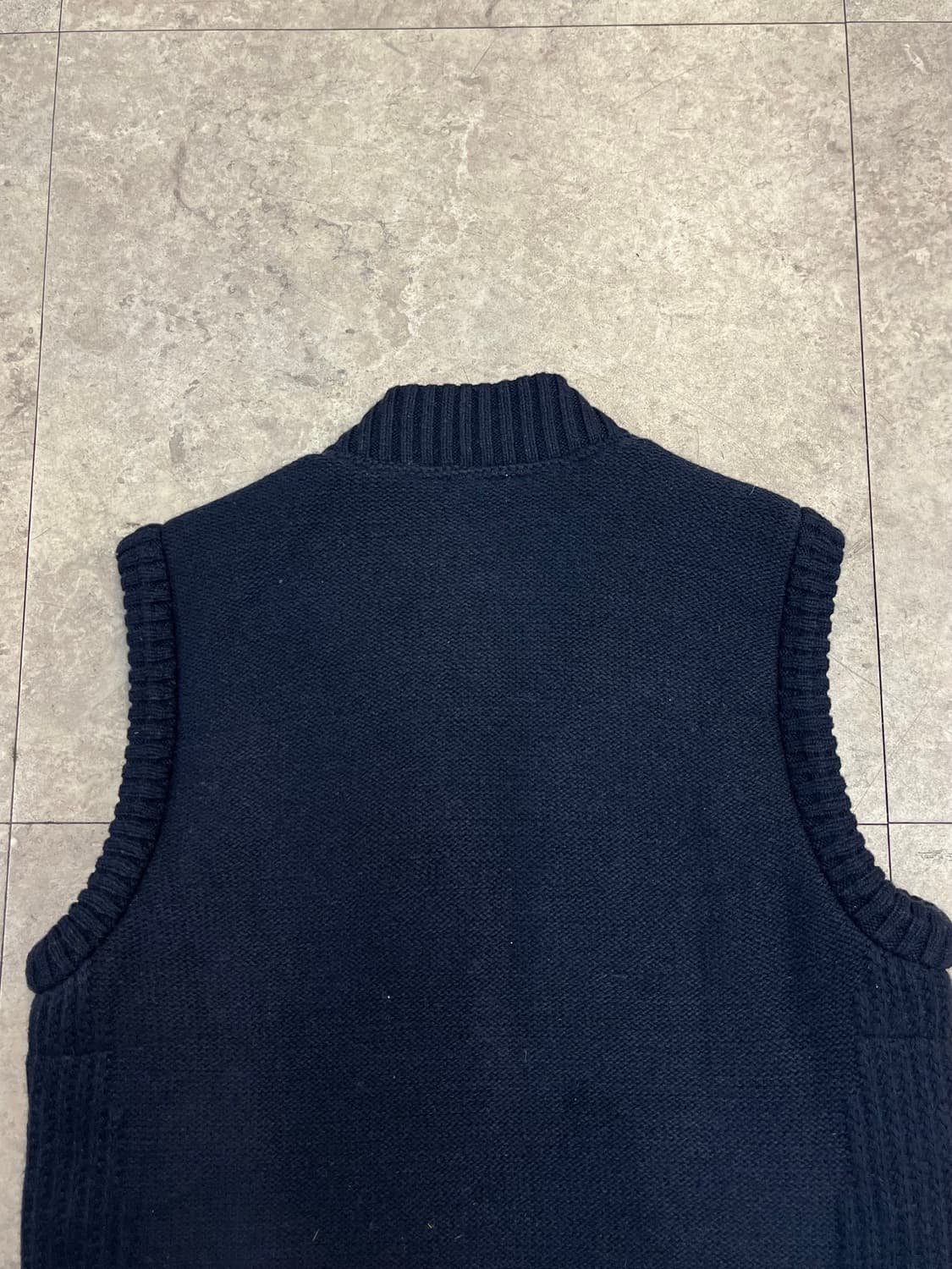 게스 니트 집업 베스트 네이비 XS #csz3316 상품이미지7