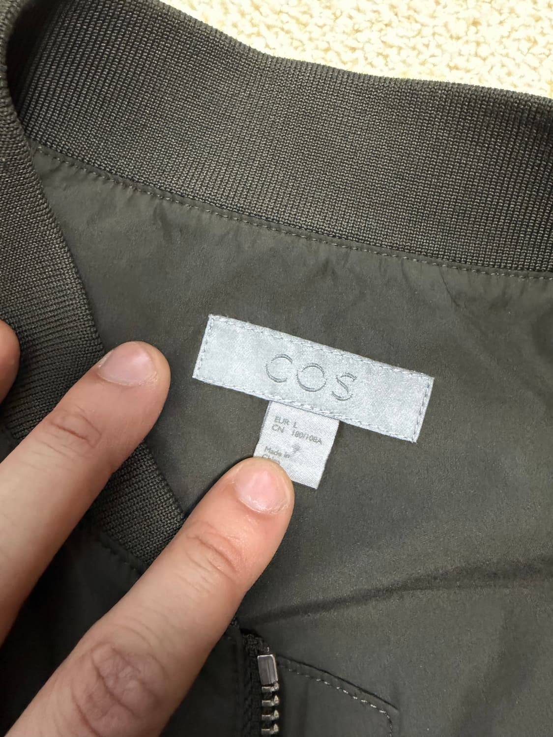 L) 코스 COS 블루종 봄버자켓 카키 상품이미지6